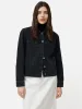 Boxy Denim Trucker Jacket | Washed Black sold by Jigsaw