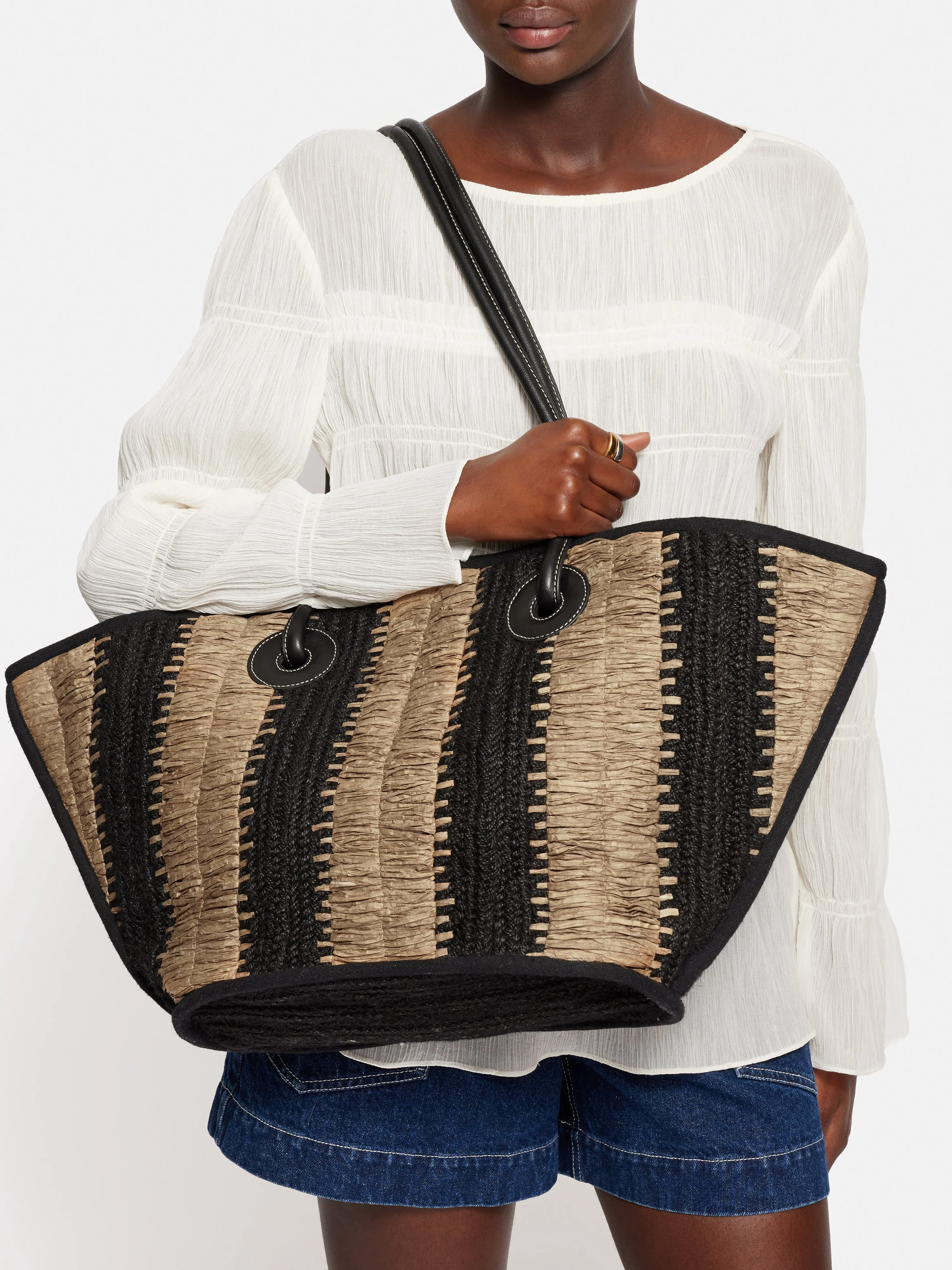 Raffia Stripe Tote | Beige sold by Jigsaw product image thumbnail 2