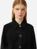 Fringed Suede Jacket | Black sold by Jigsaw