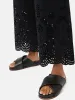Broderie Beach Trouser | Black sold by Jigsaw