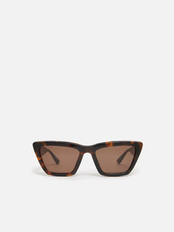 Shere Angled Cats Eye Sunglasses | Tortoiseshell sold by Jigsaw
