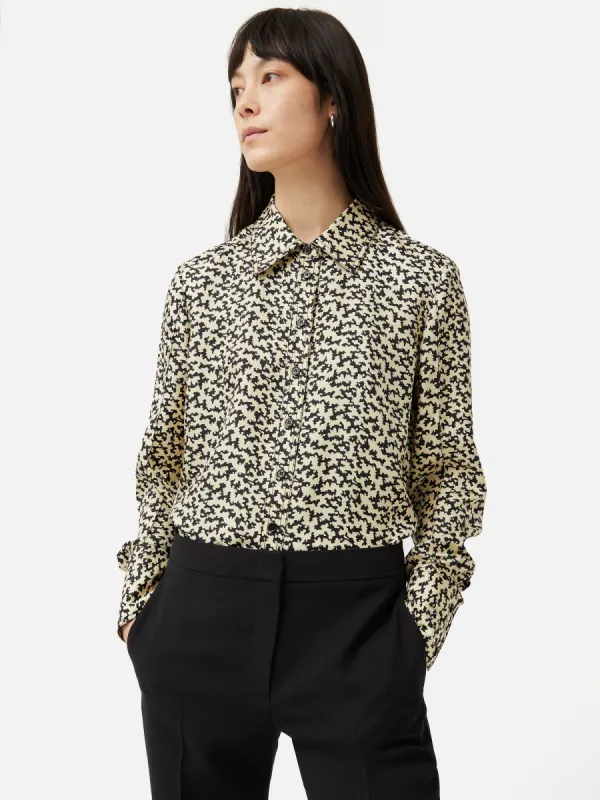 Reef Odyssy Silk Twill Shirt | Monochrome sold by Jigsaw