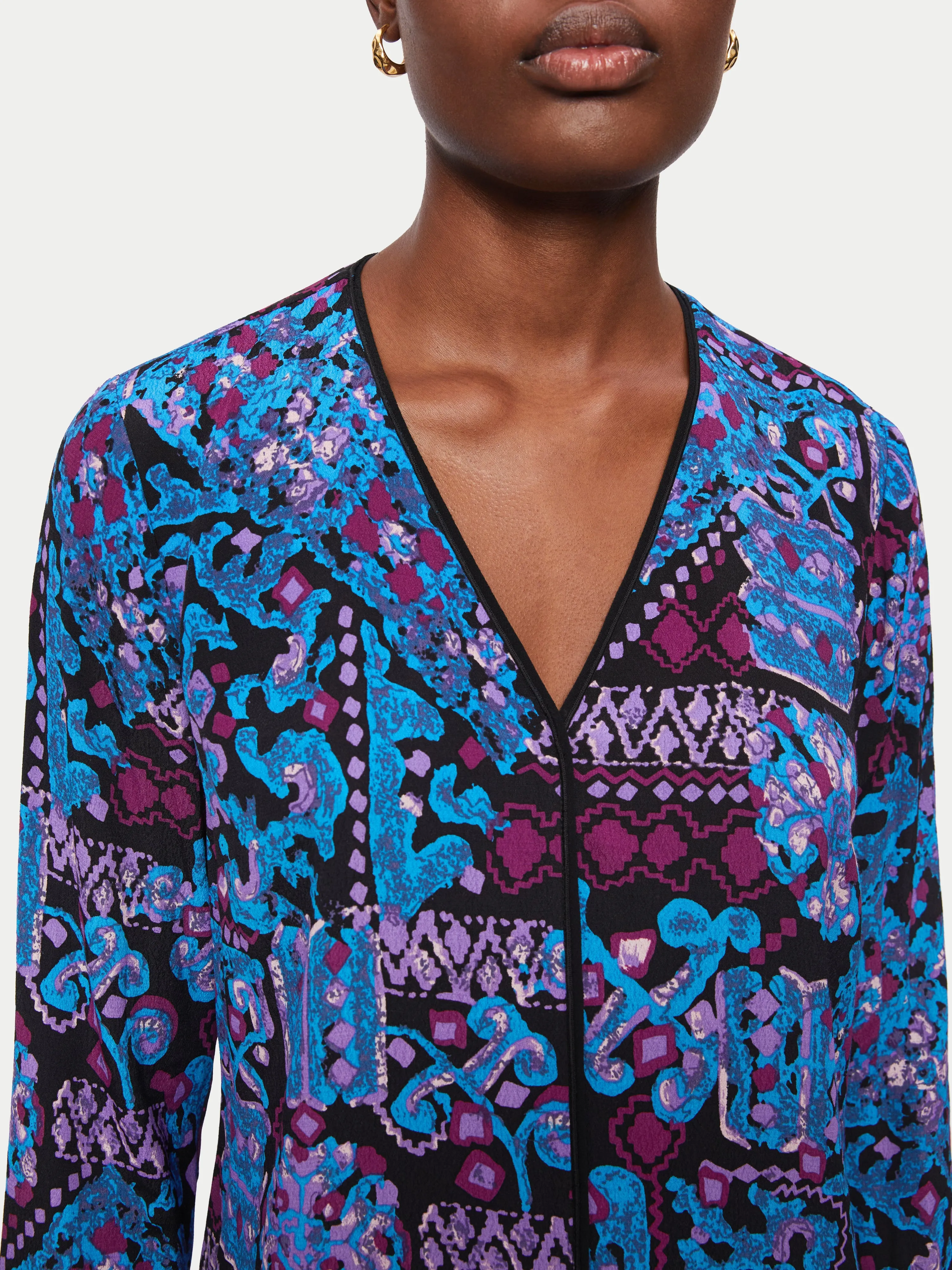 Baroque Arms Long Sleeve Top | Purple sold by Jigsaw product image thumbnail 2