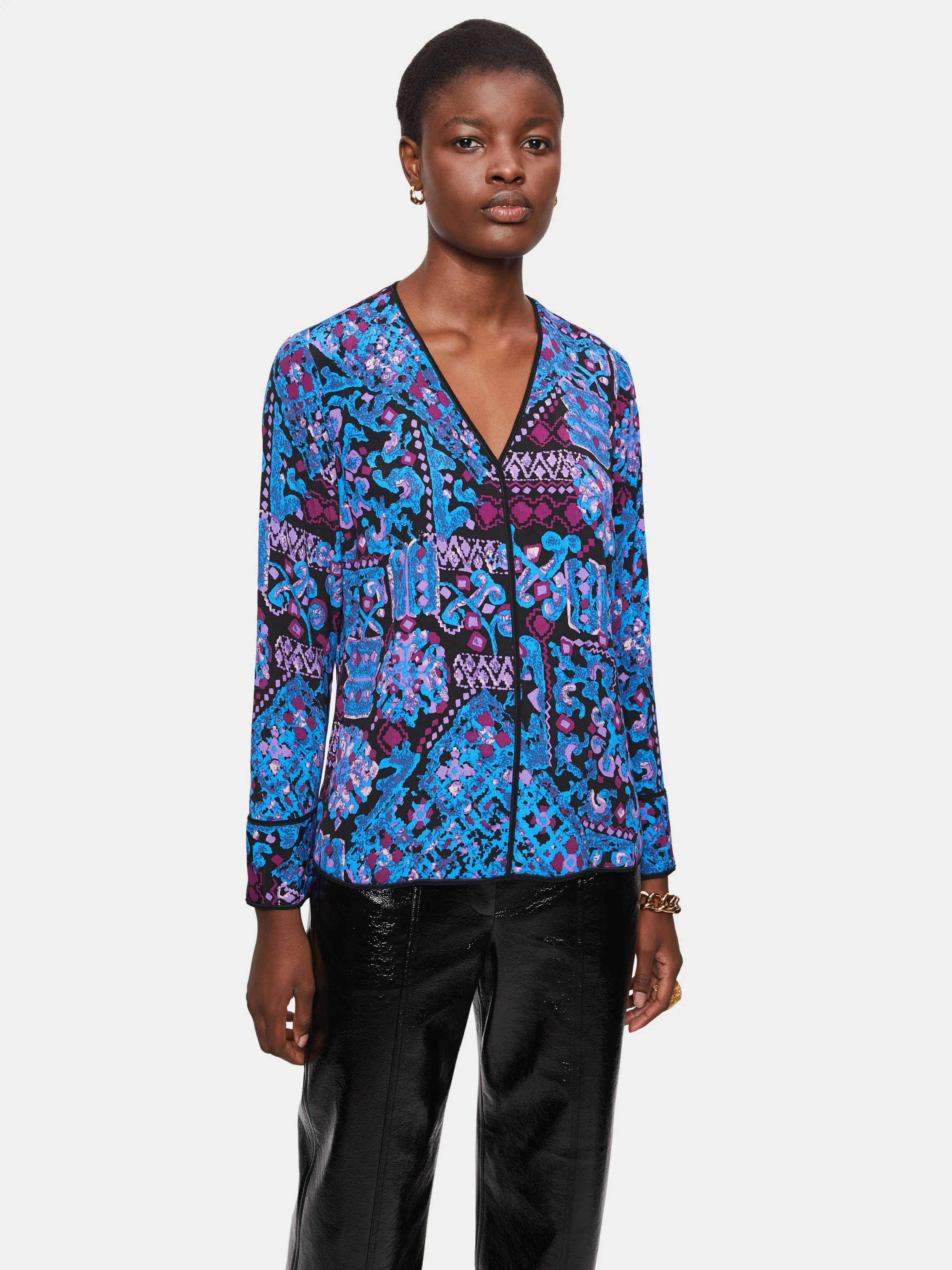 Baroque Arms Long Sleeve Top | Purple sold by Jigsaw product image thumbnail 4