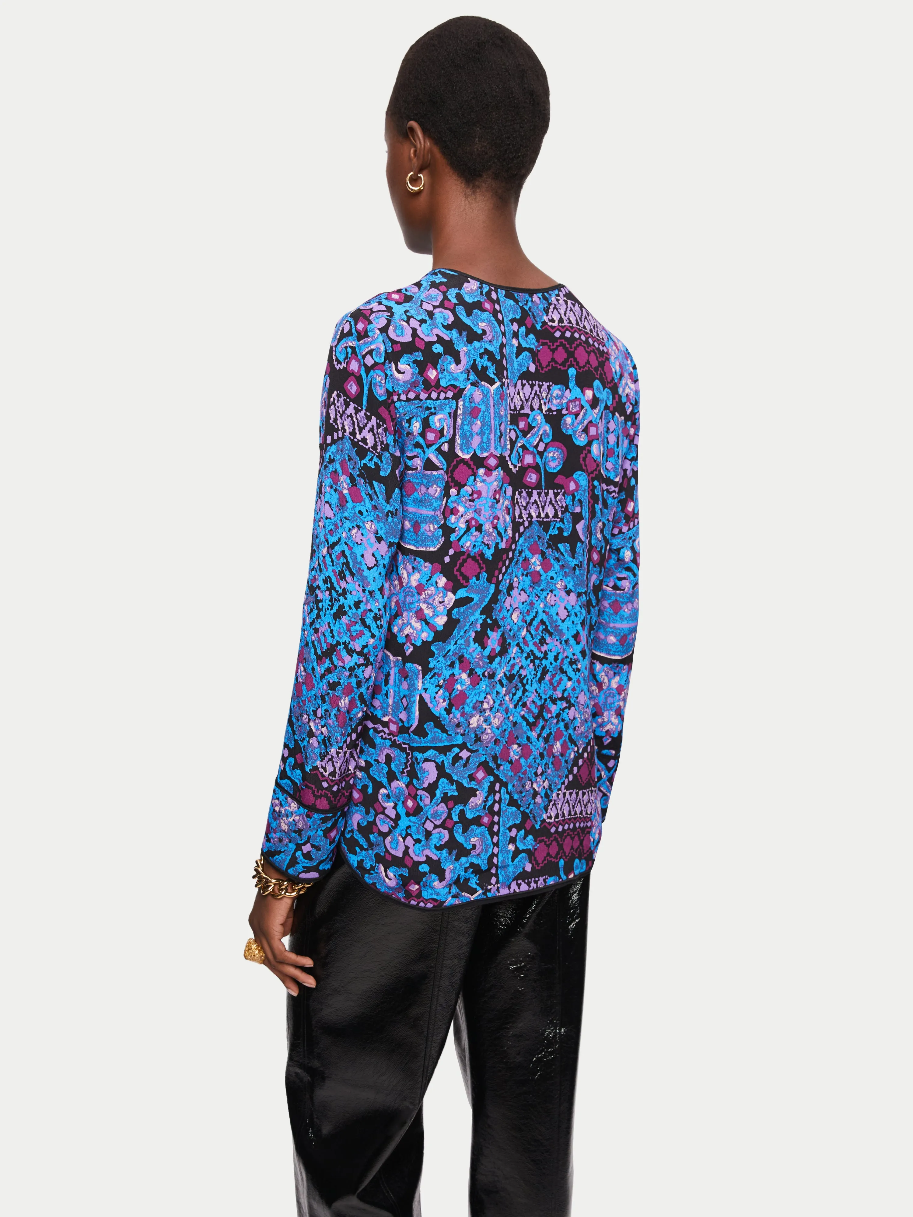 Baroque Arms Long Sleeve Top | Purple sold by Jigsaw product image thumbnail 5