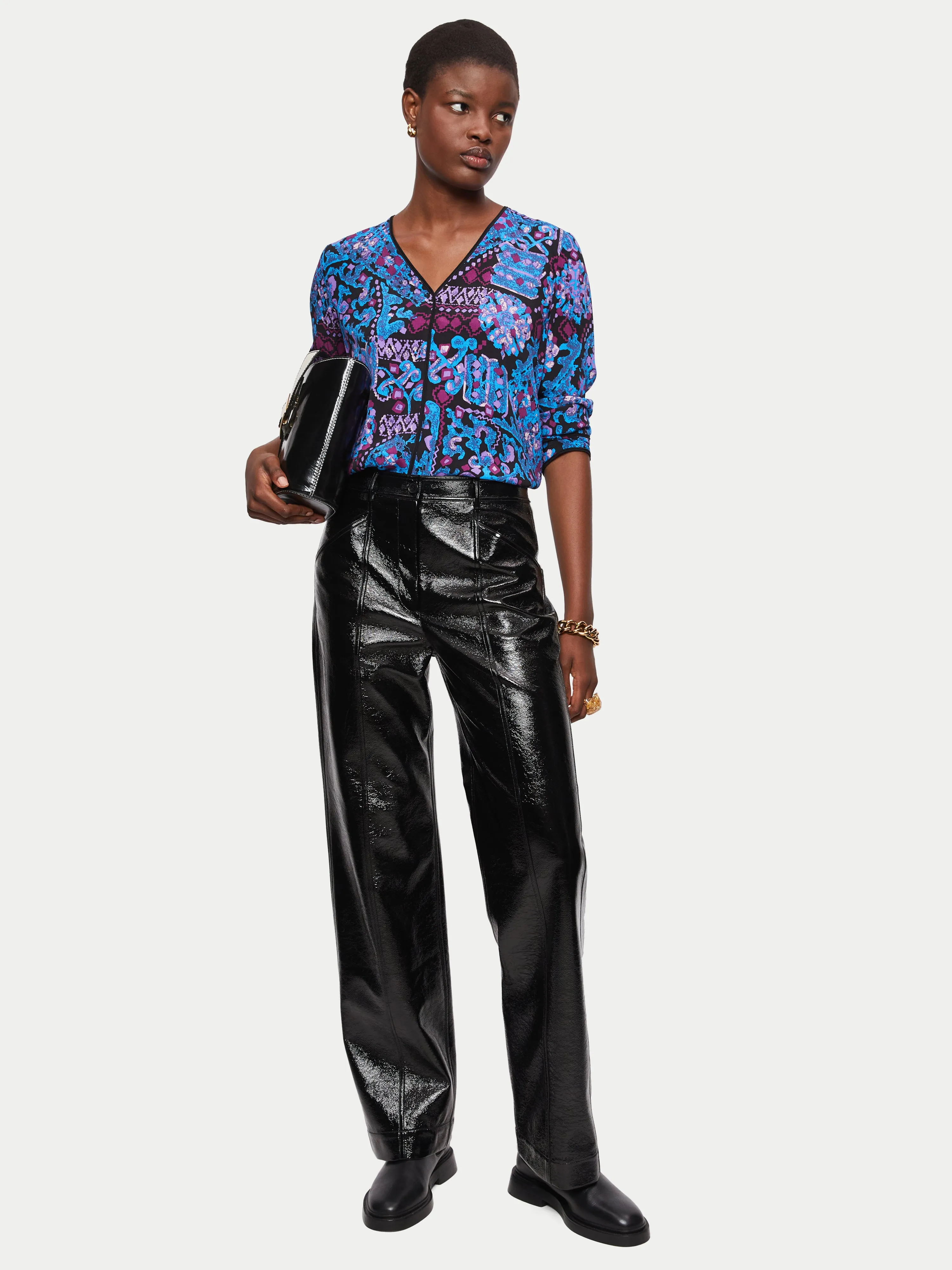 Baroque Arms Long Sleeve Top | Purple sold by Jigsaw product image thumbnail 3