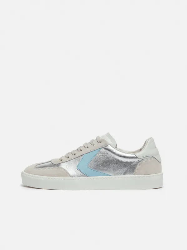 Portland Vintage Classic Trainer | Silver sold by Jigsaw