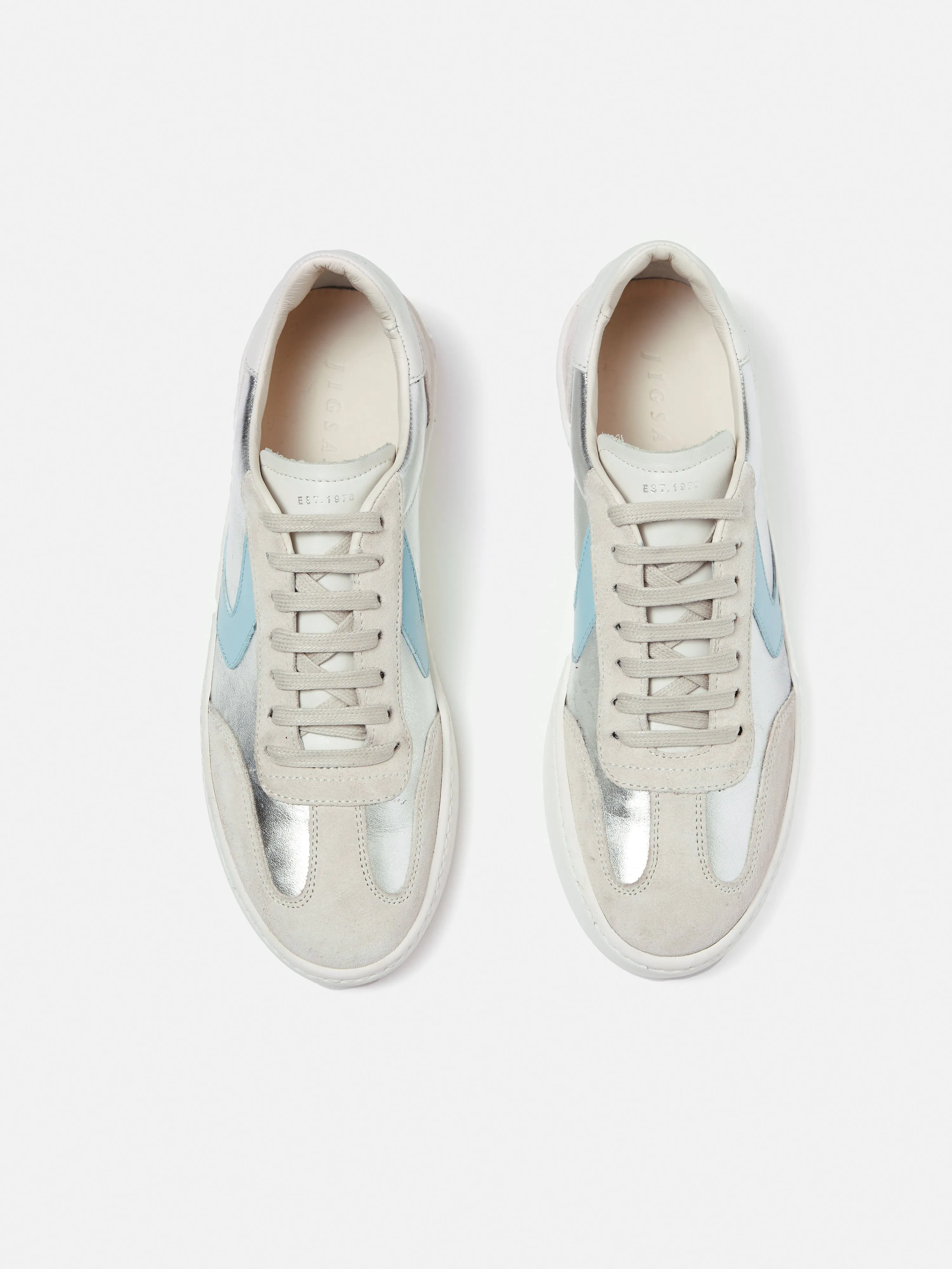 Portland Vintage Classic Trainer | Silver sold by Jigsaw product image thumbnail 3