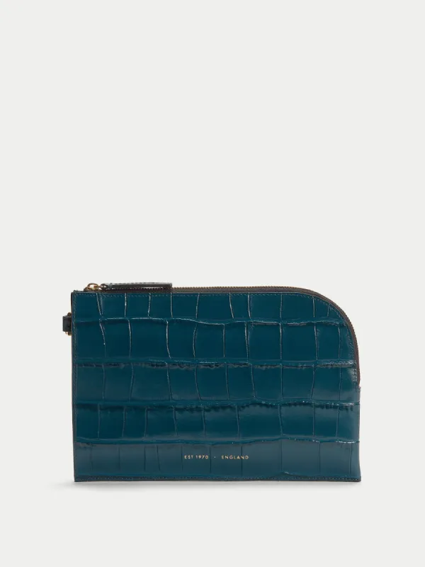 Sophia Rounded Pouch | Blue sold by Jigsaw