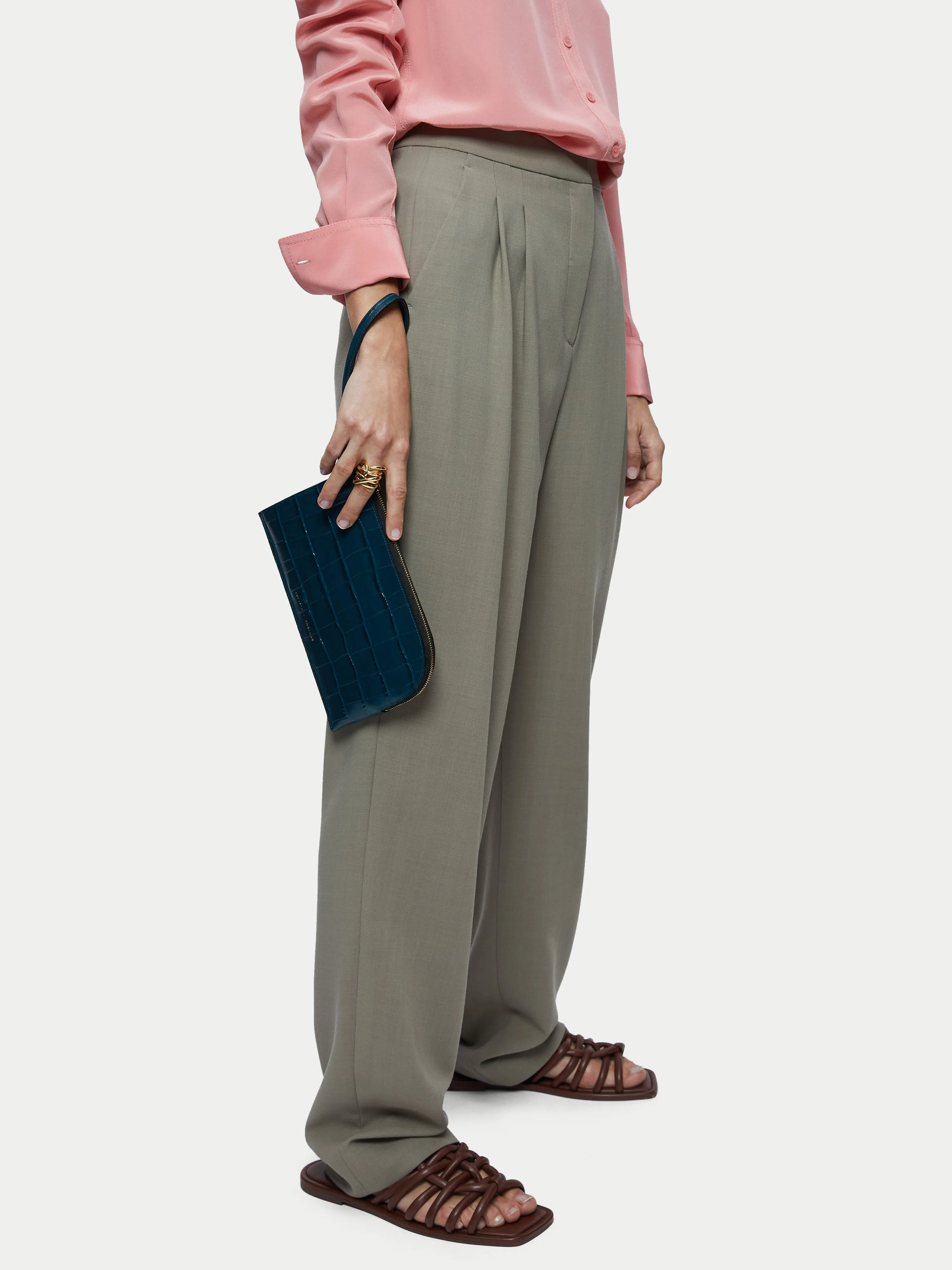 Sophia Rounded Pouch | Blue sold by Jigsaw product image thumbnail 5