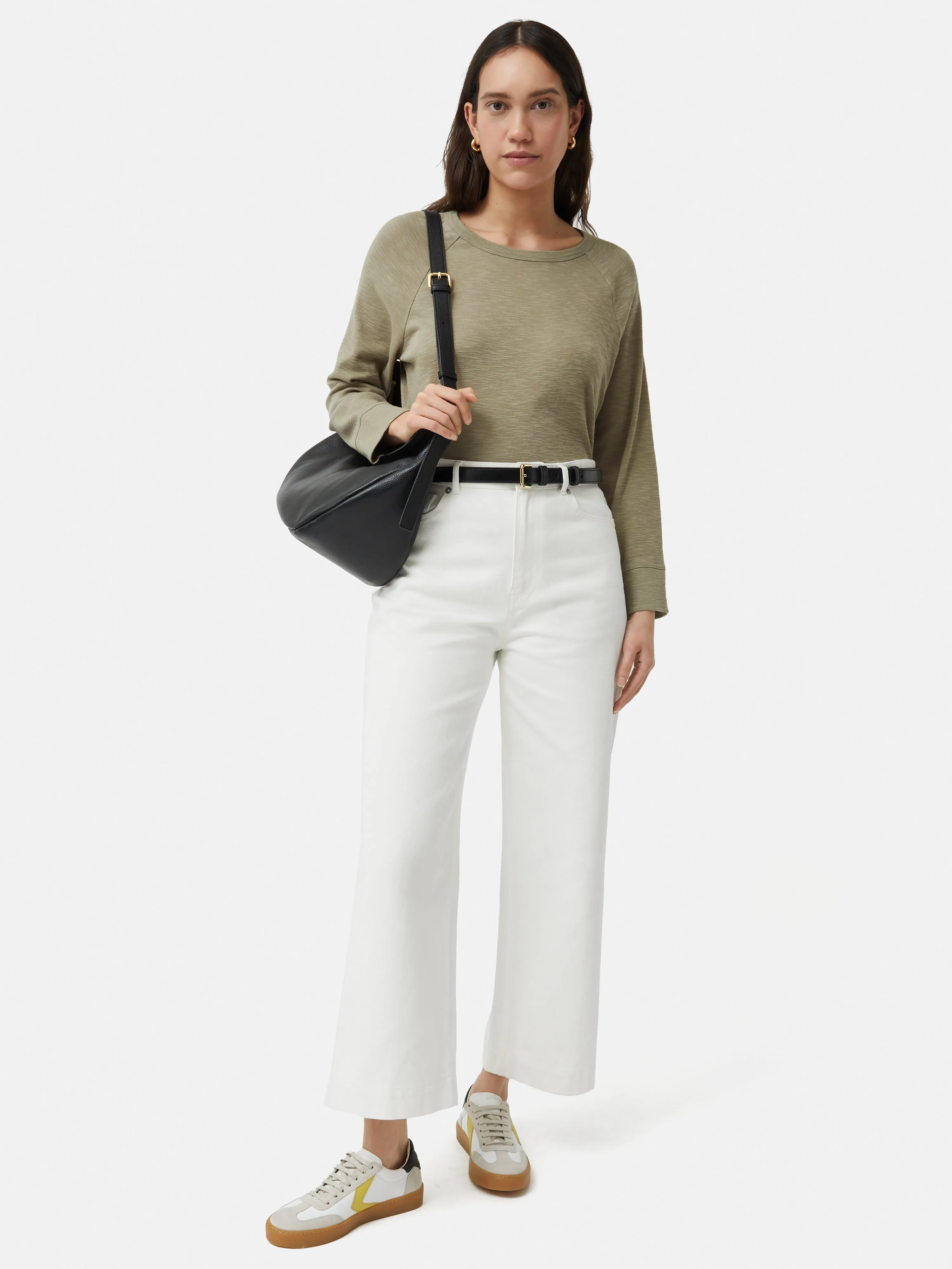 Cotton Luxe Raglan Tee | Khaki sold by Jigsaw product image thumbnail 3