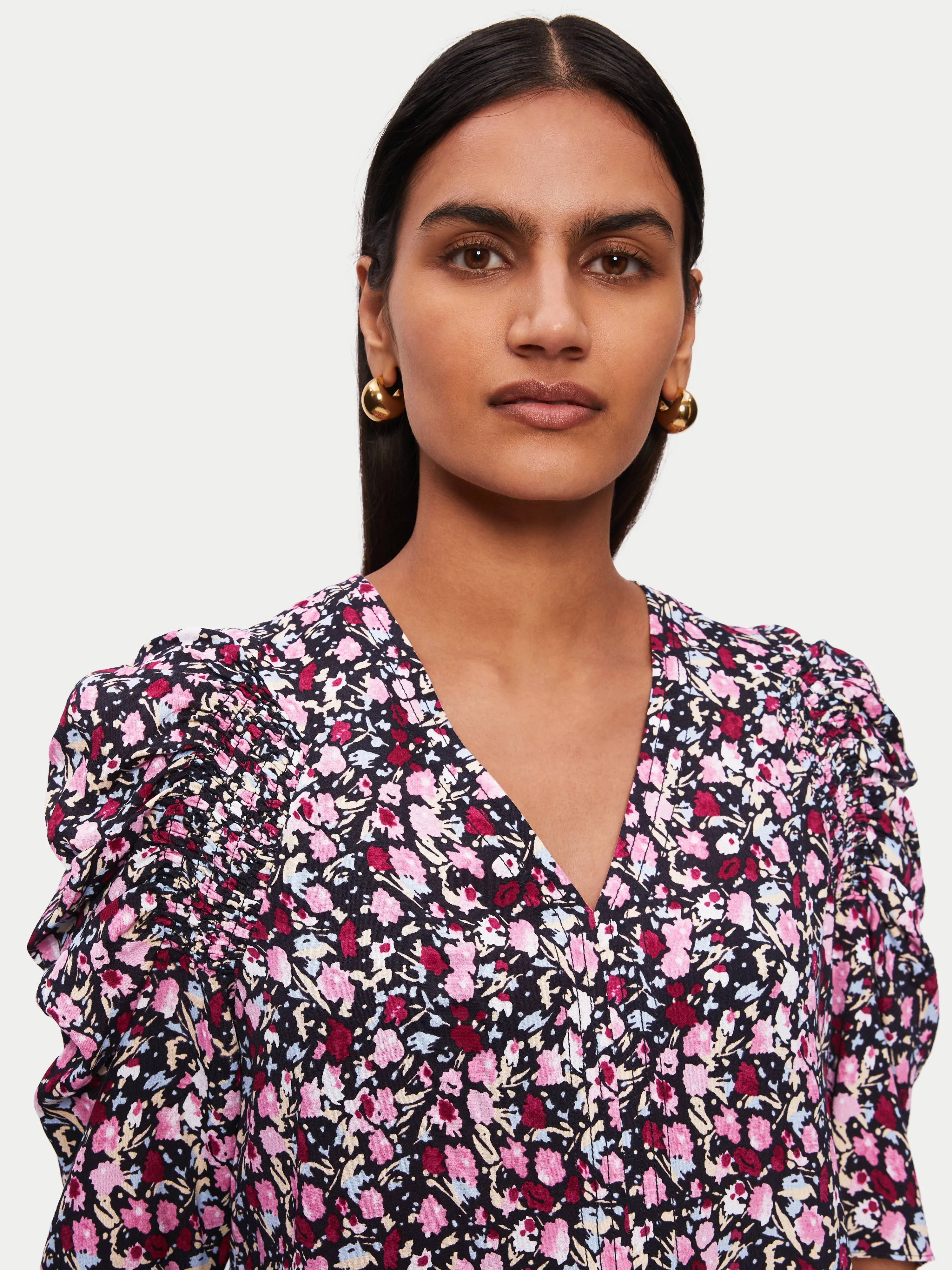 Carnation Smocked Blouse | Pink sold by Jigsaw product image thumbnail 5