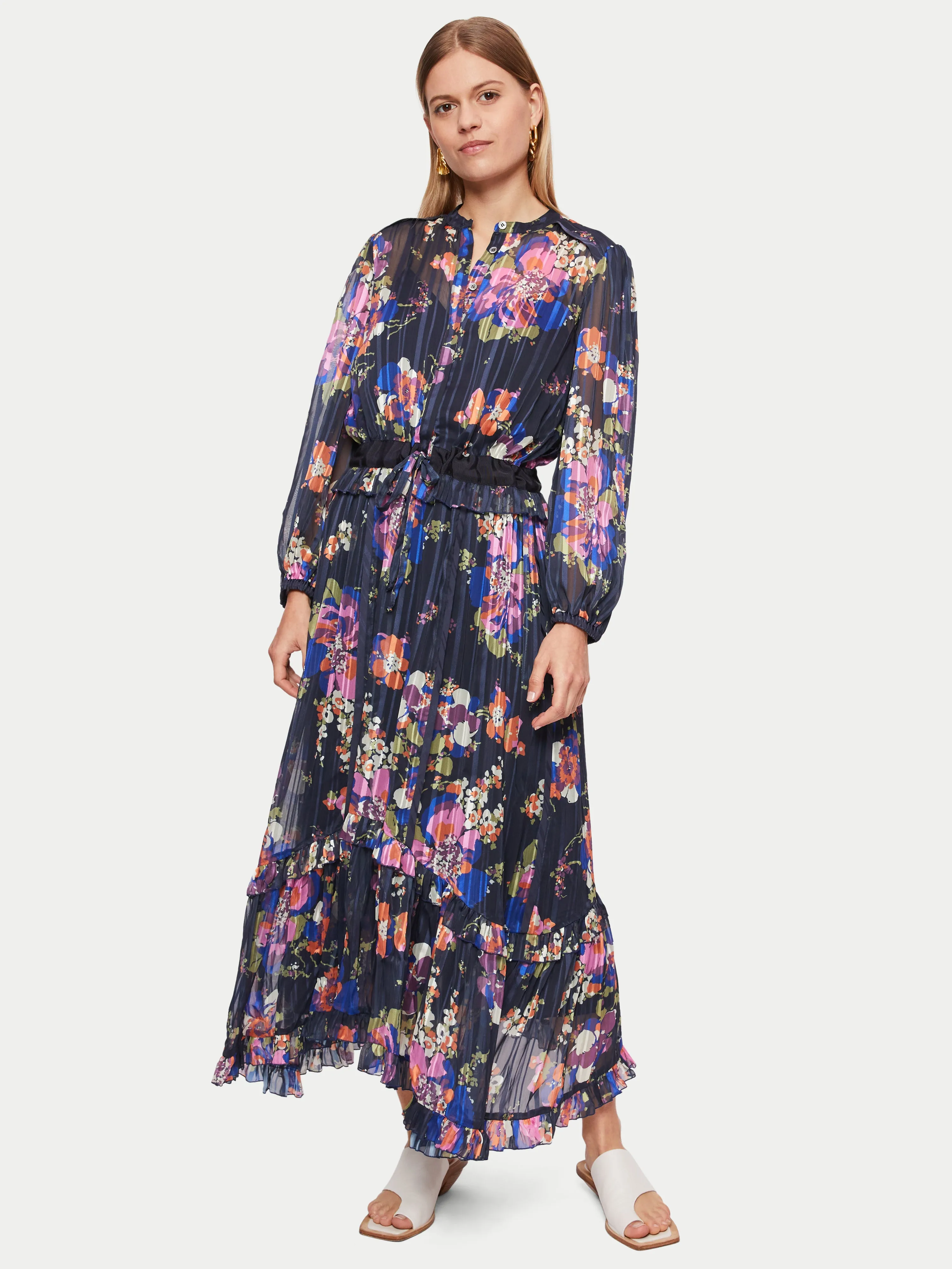 Wild Rose Maxi Dress | Navy sold by Jigsaw