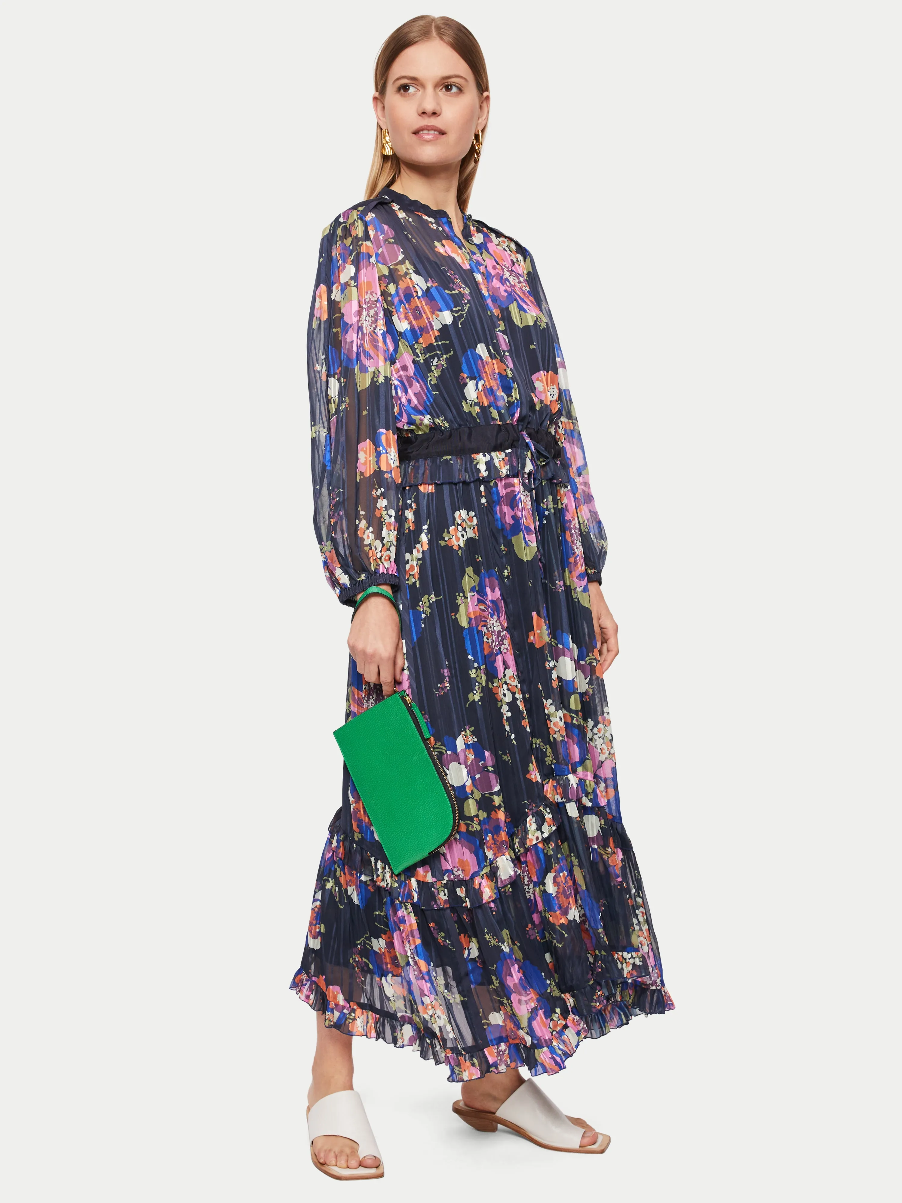 Wild Rose Maxi Dress | Navy sold by Jigsaw product image thumbnail 2