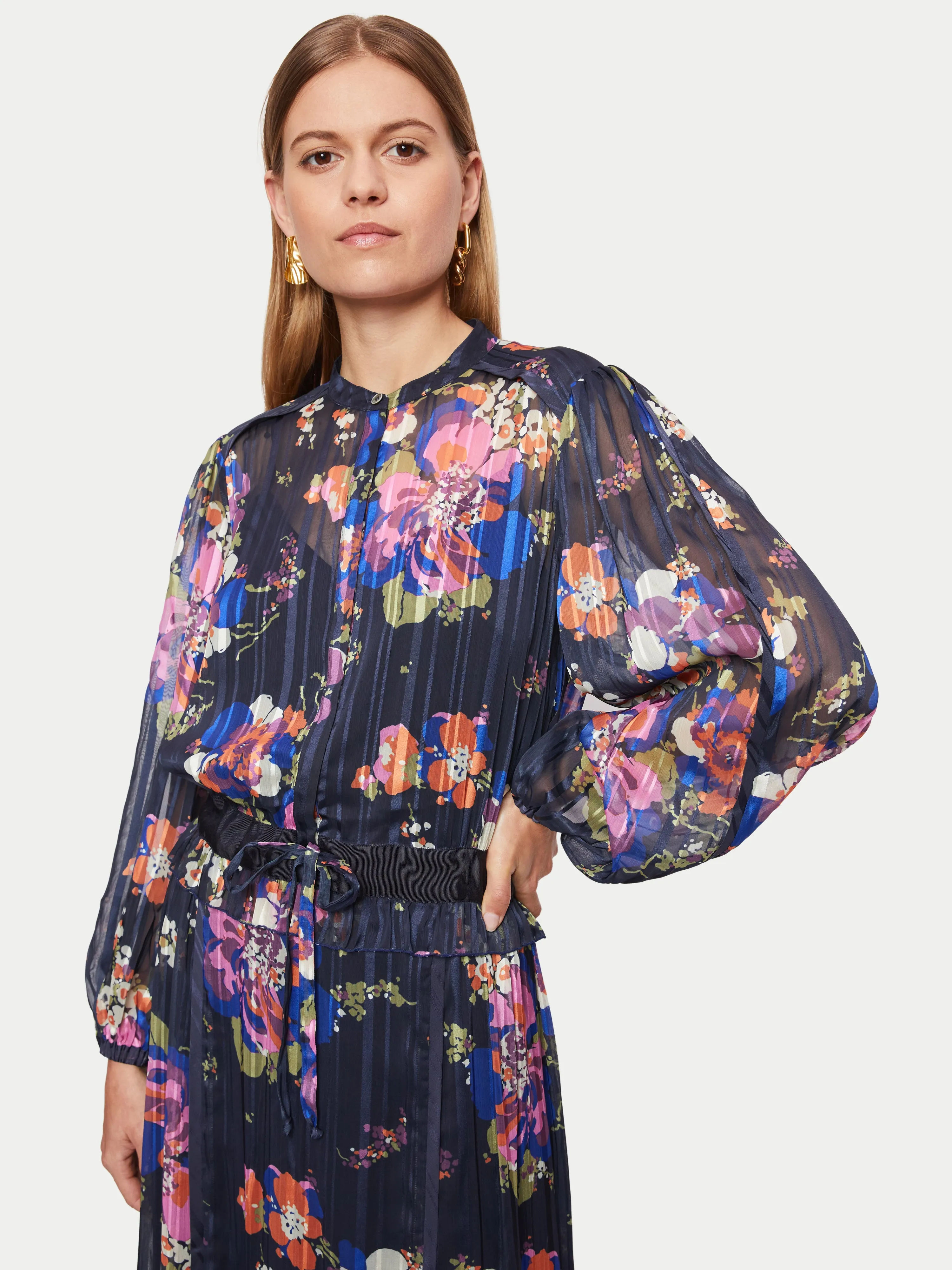 Wild Rose Maxi Dress | Navy sold by Jigsaw product image thumbnail 3