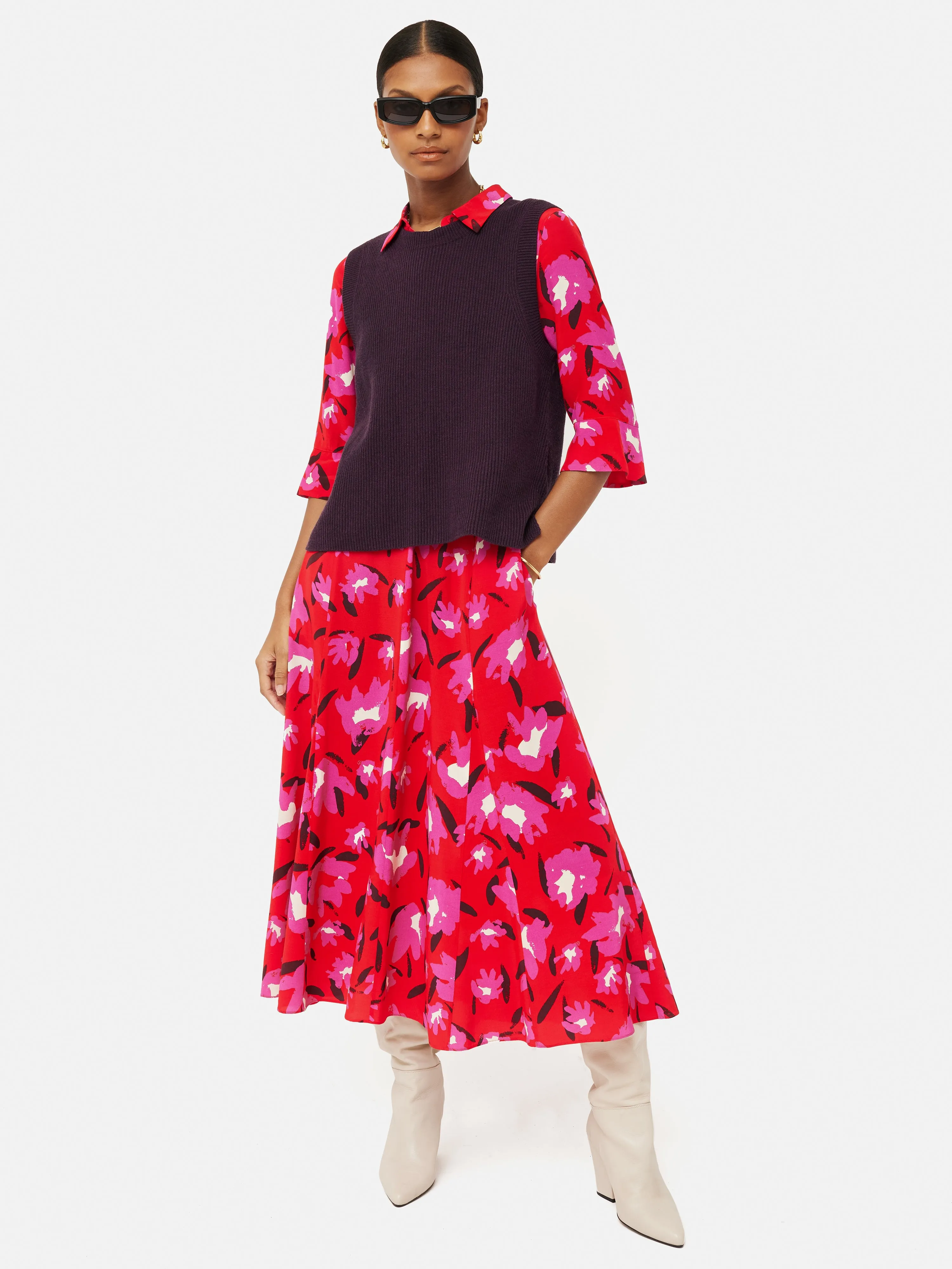 Wildcat Shirt Dress | Red sold by Jigsaw product image thumbnail 3