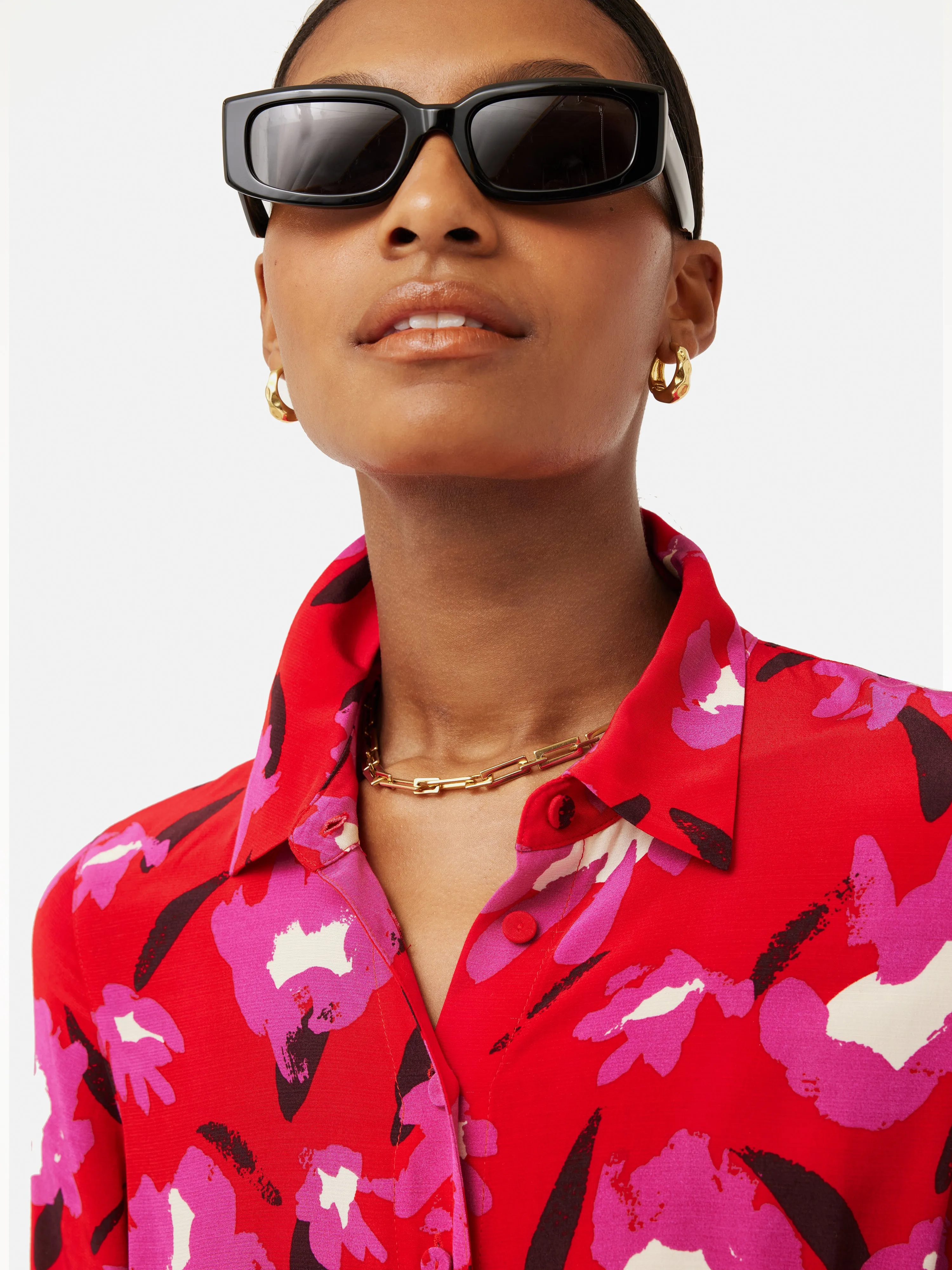Wildcat Shirt Dress | Red sold by Jigsaw product image thumbnail 2