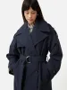 Nelson Cotton Trench Coat | Blue sold by Jigsaw
