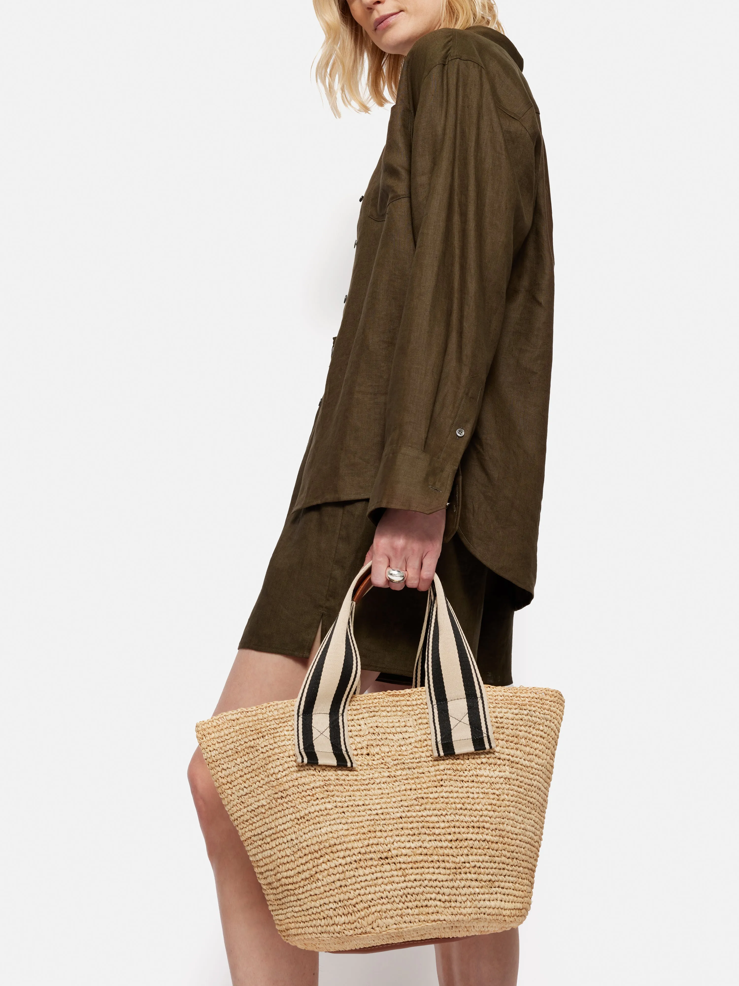 Soft Raffia Tote | Natural sold by Jigsaw product image thumbnail 5