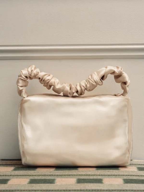 Ruched Organza Mini Bag | Cream sold by Jigsaw