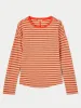Cotton Slub Striped Long Sleeve Tee | Red sold by Jigsaw