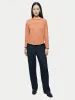Cotton Slub Striped Long Sleeve Tee | Red sold by Jigsaw