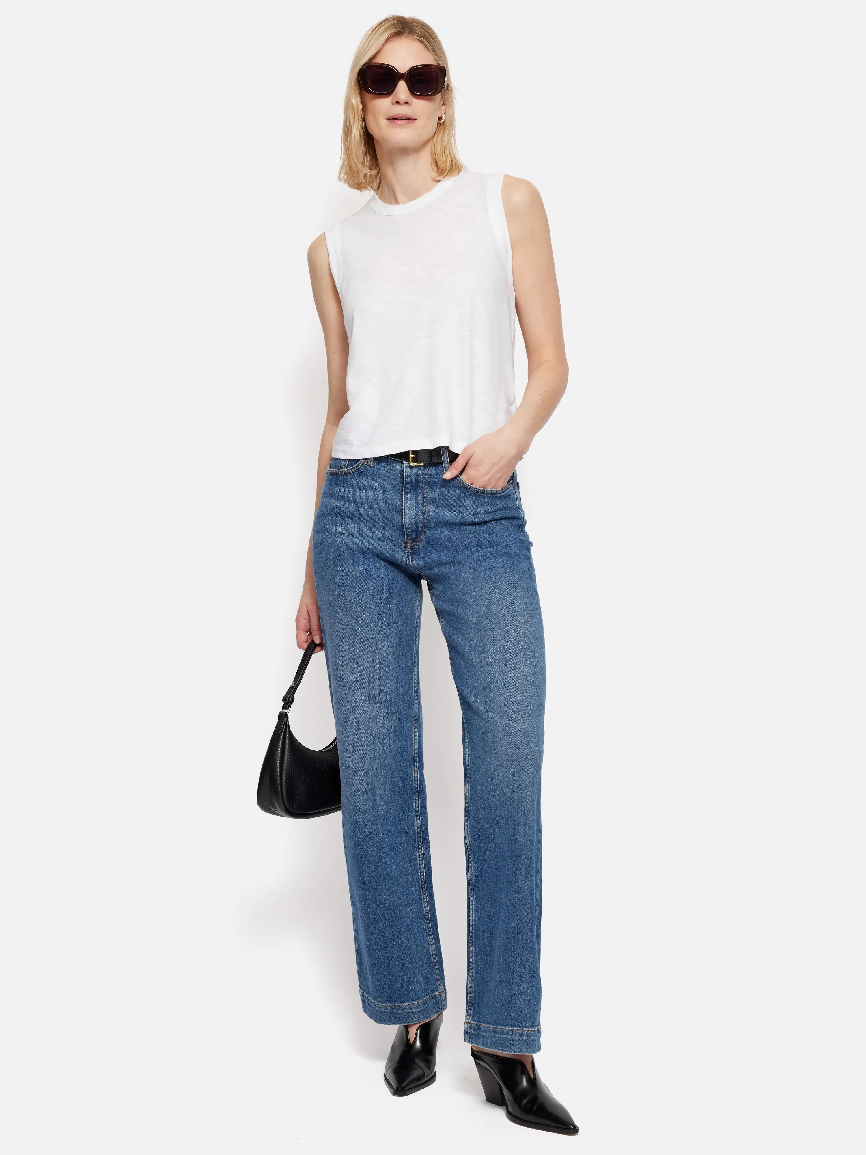 Cotton Slub Tank Top | White sold by Jigsaw product image thumbnail 5