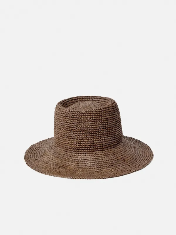 Straw Bucket Hat | Brown sold by Jigsaw