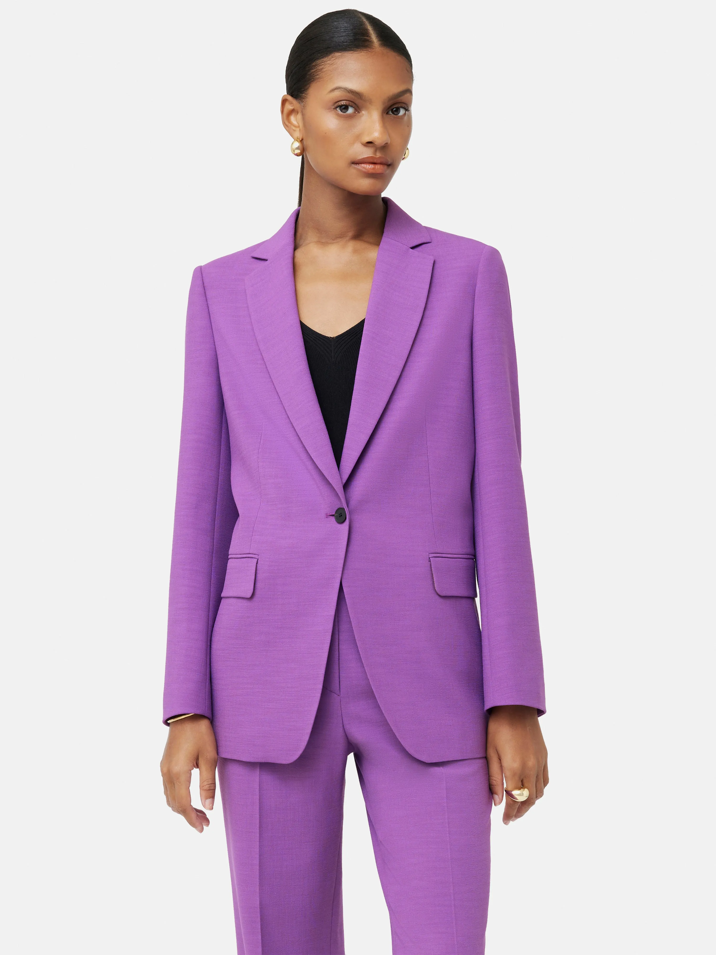 Crosshatch Knox Blazer | Purple sold by Jigsaw product image thumbnail 4