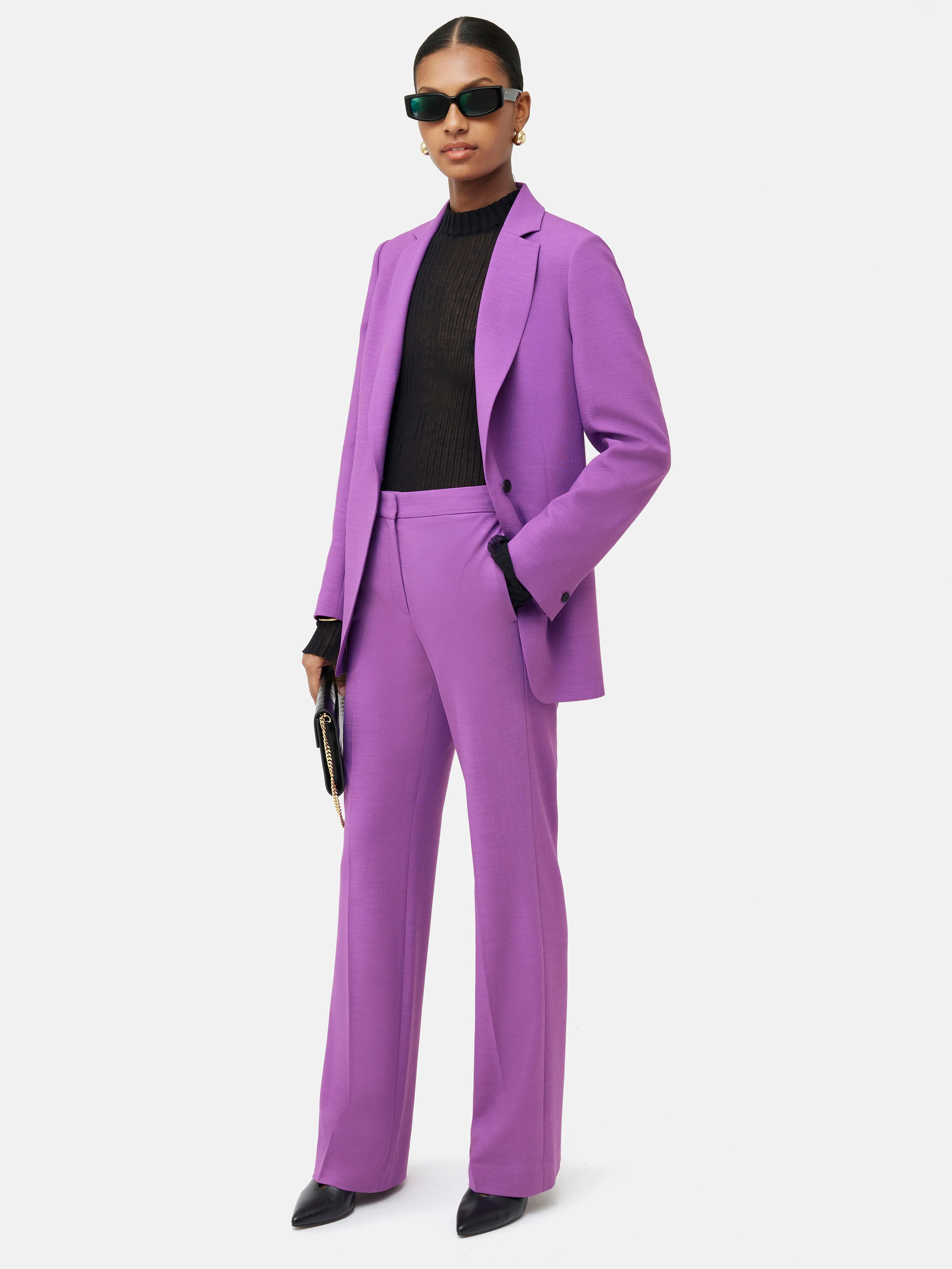 Crosshatch Knox Blazer | Purple sold by Jigsaw product image thumbnail 3