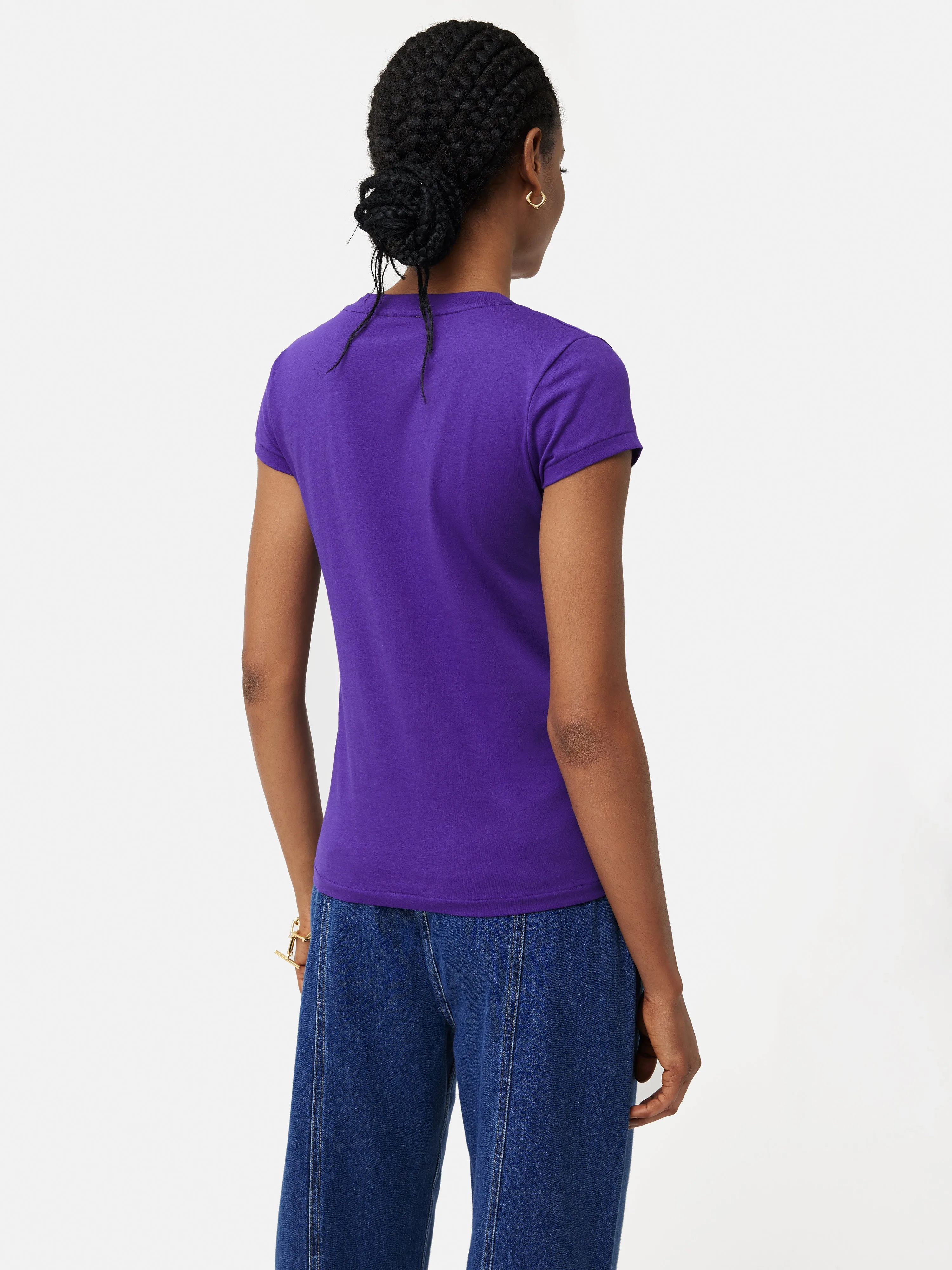 Supima Cotton Scoop Neck Tee | Purple sold by Jigsaw product image thumbnail 5