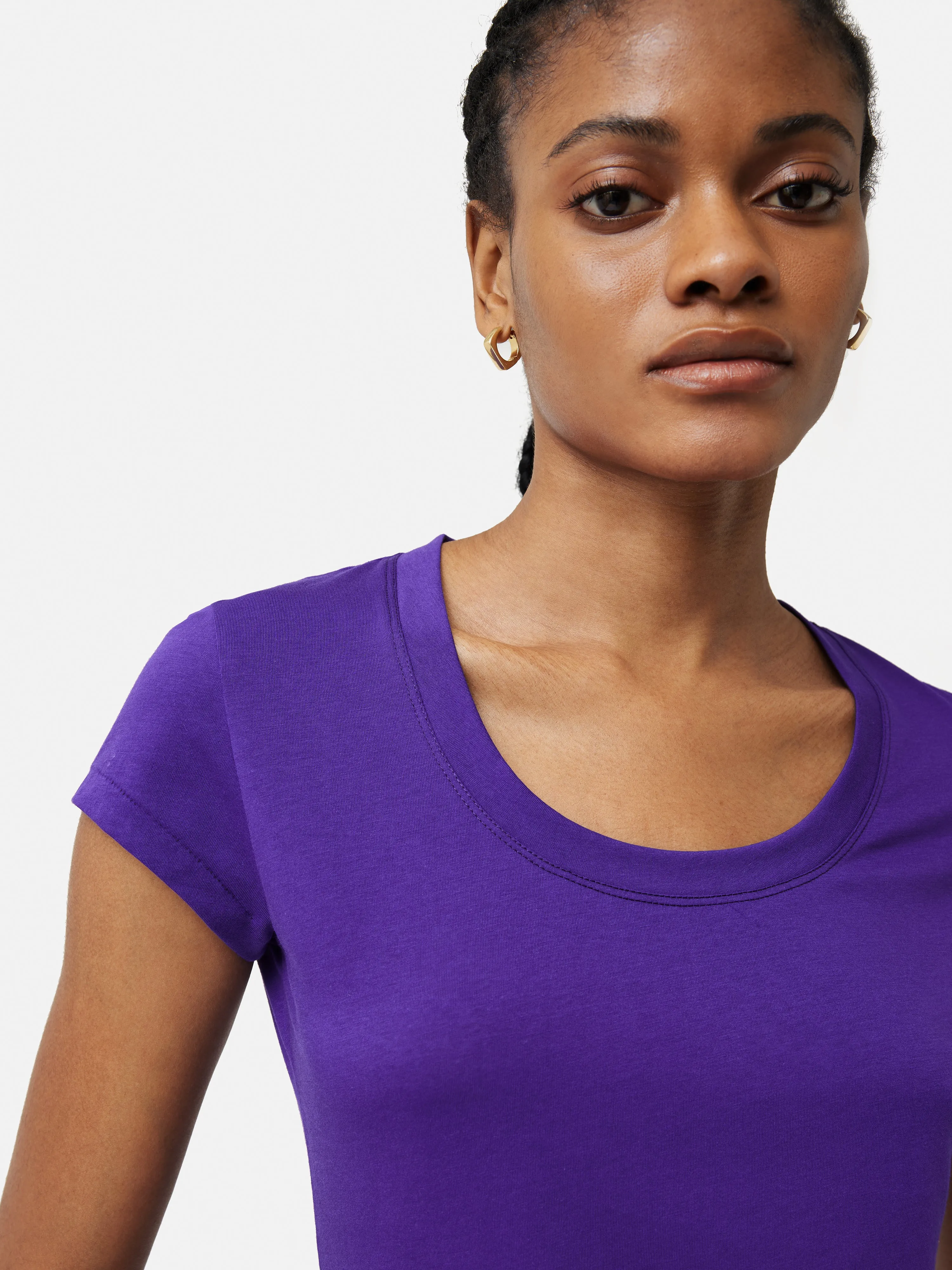 Supima Cotton Scoop Neck Tee | Purple sold by Jigsaw product image thumbnail 2