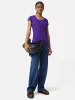 Supima Cotton Scoop Neck Tee | Purple sold by Jigsaw