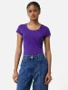 Supima Cotton Scoop Neck Tee | Purple sold by Jigsaw