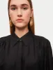Stitch Detail Silk Shirt | Black sold by Jigsaw