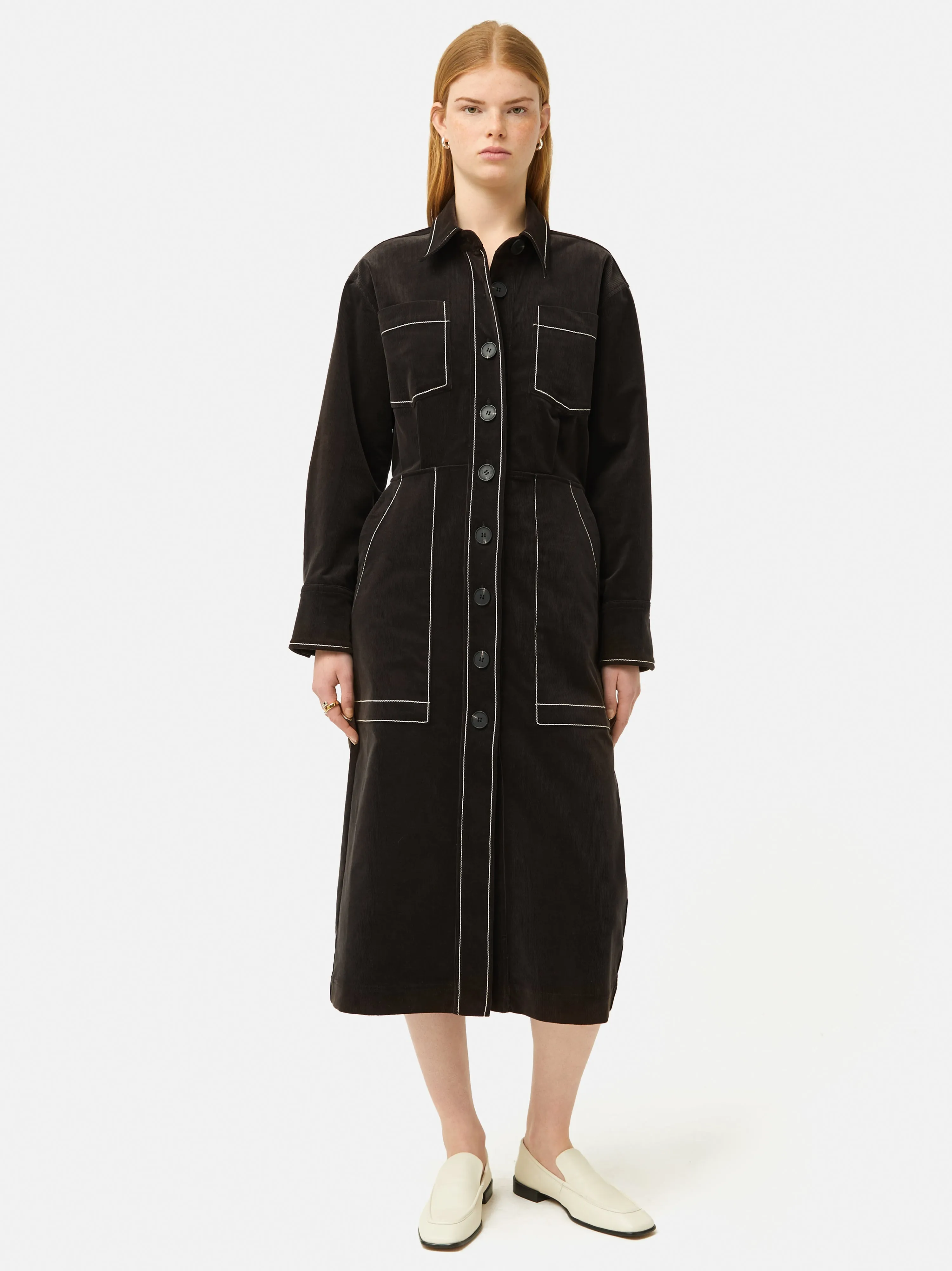 Cord Shirt Dress | Brown sold by Jigsaw product image thumbnail 5