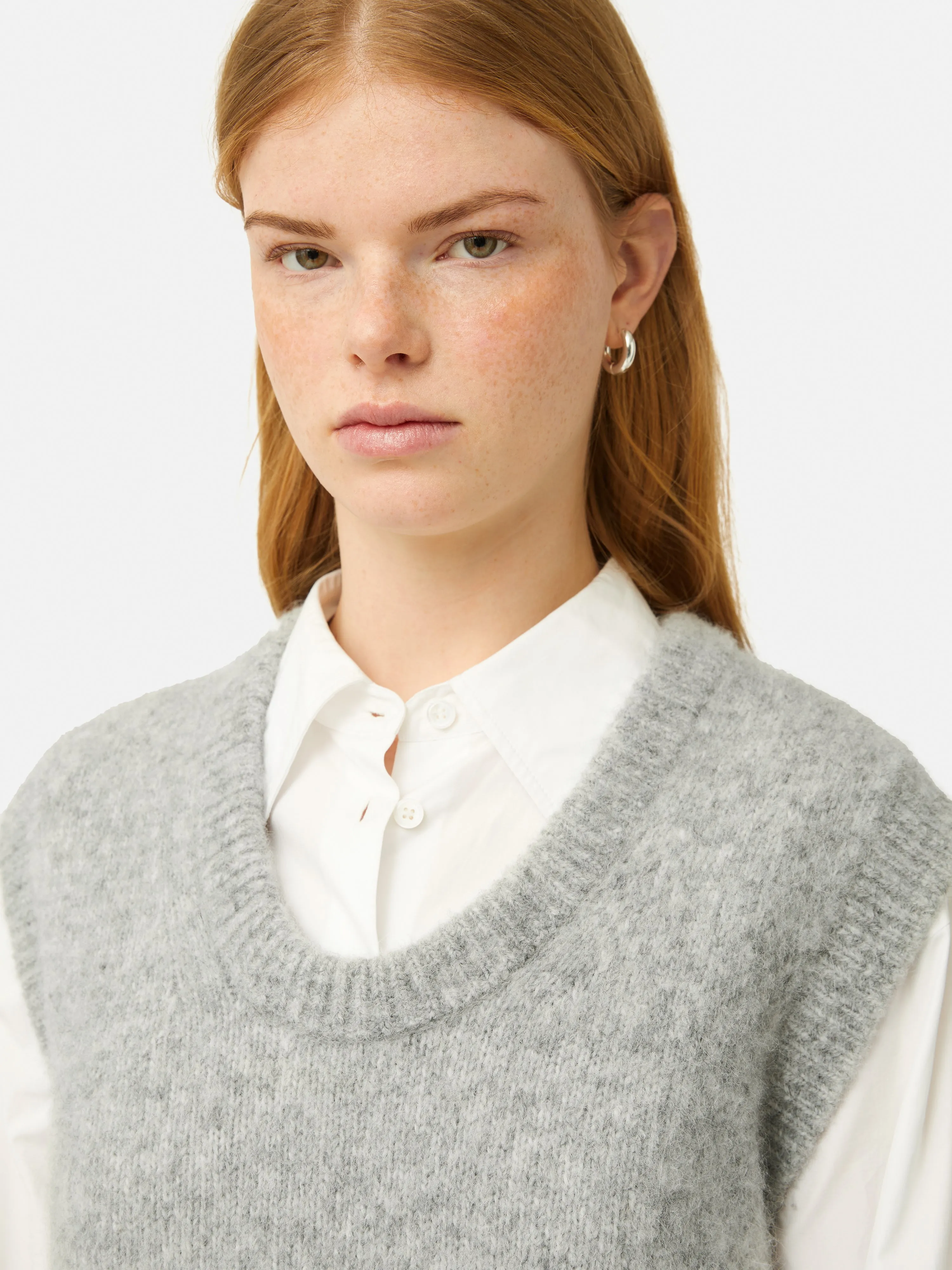 Alpaca Blend U Neck Tank | Grey sold by Jigsaw product image thumbnail 2