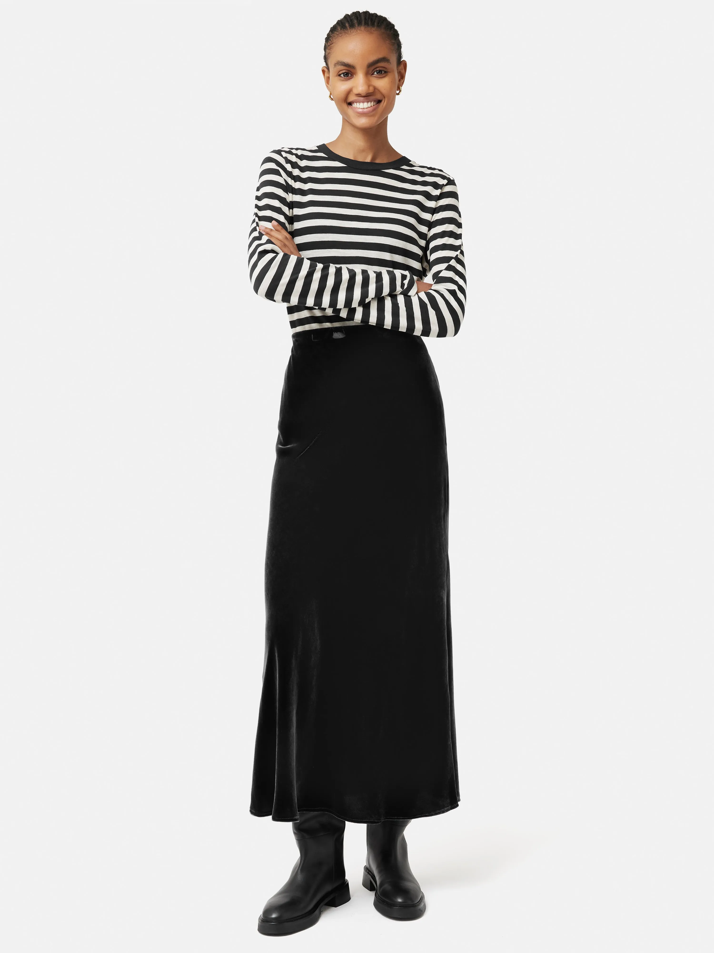Velvet Maxi Skirt | Grey sold by Jigsaw product image thumbnail 2