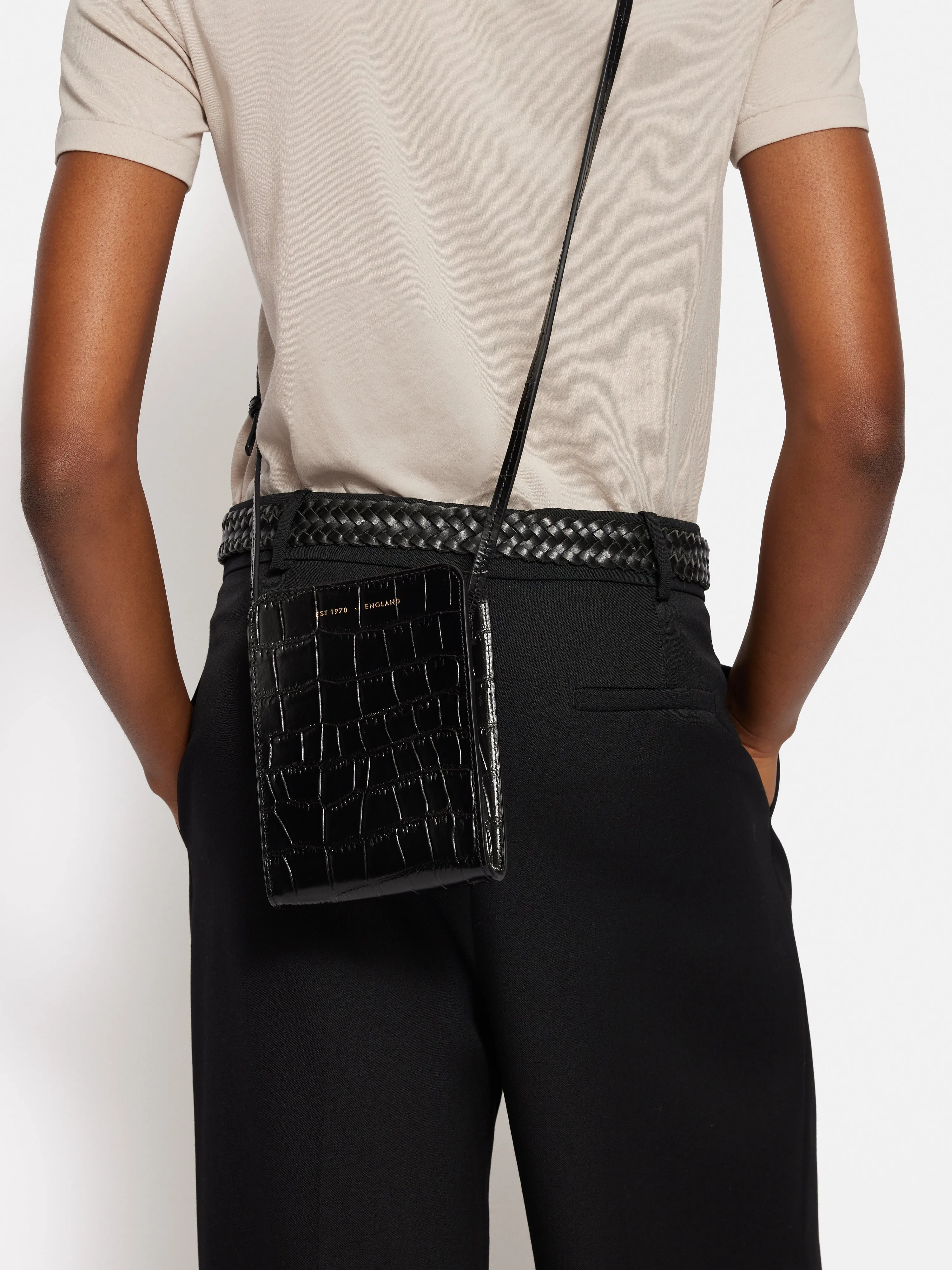 Leather Crossbody Phone Bag | Black sold by Jigsaw product image thumbnail 5