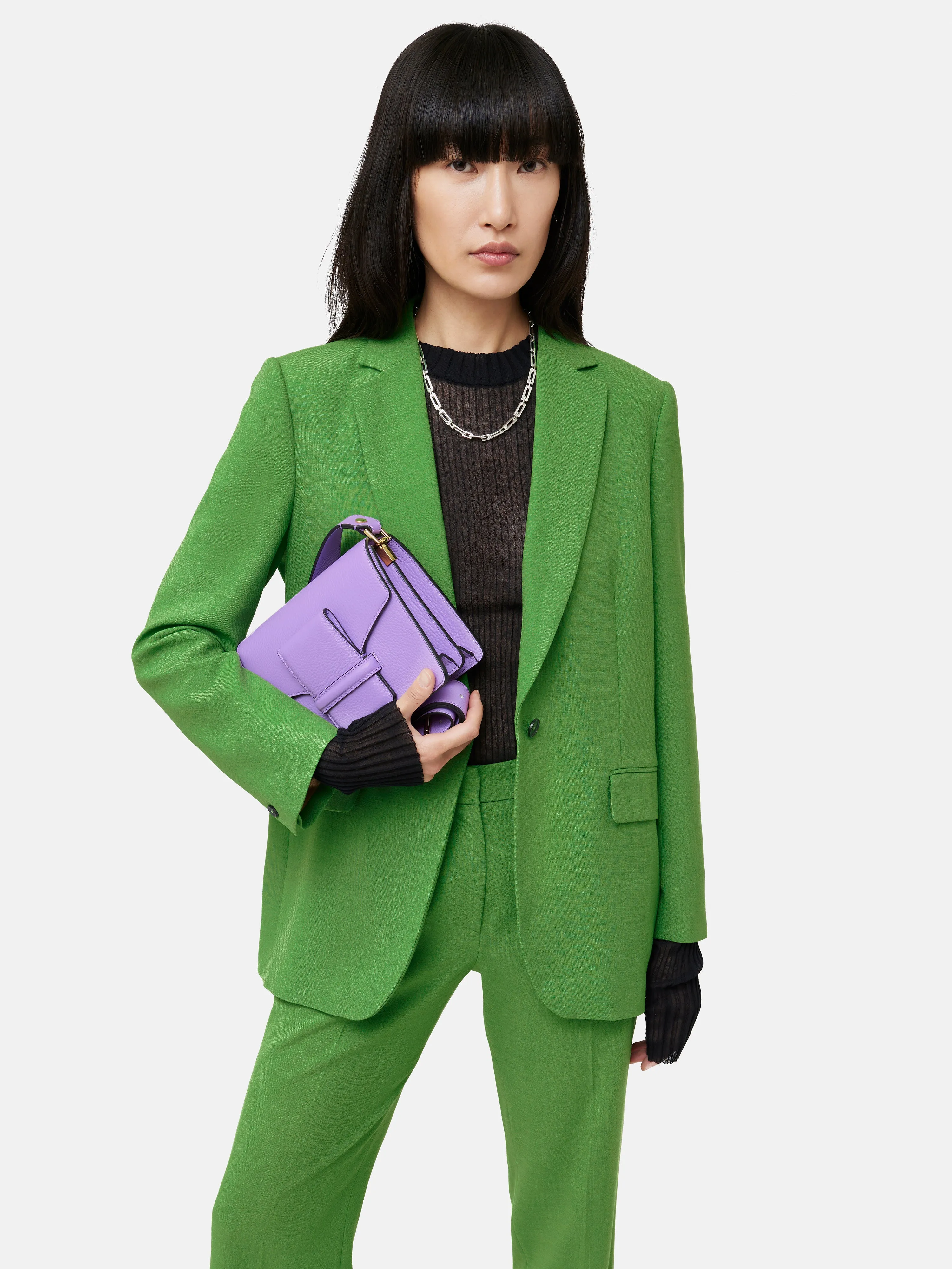 Crosshatch Knox Blazer | Green sold by Jigsaw product image thumbnail 3