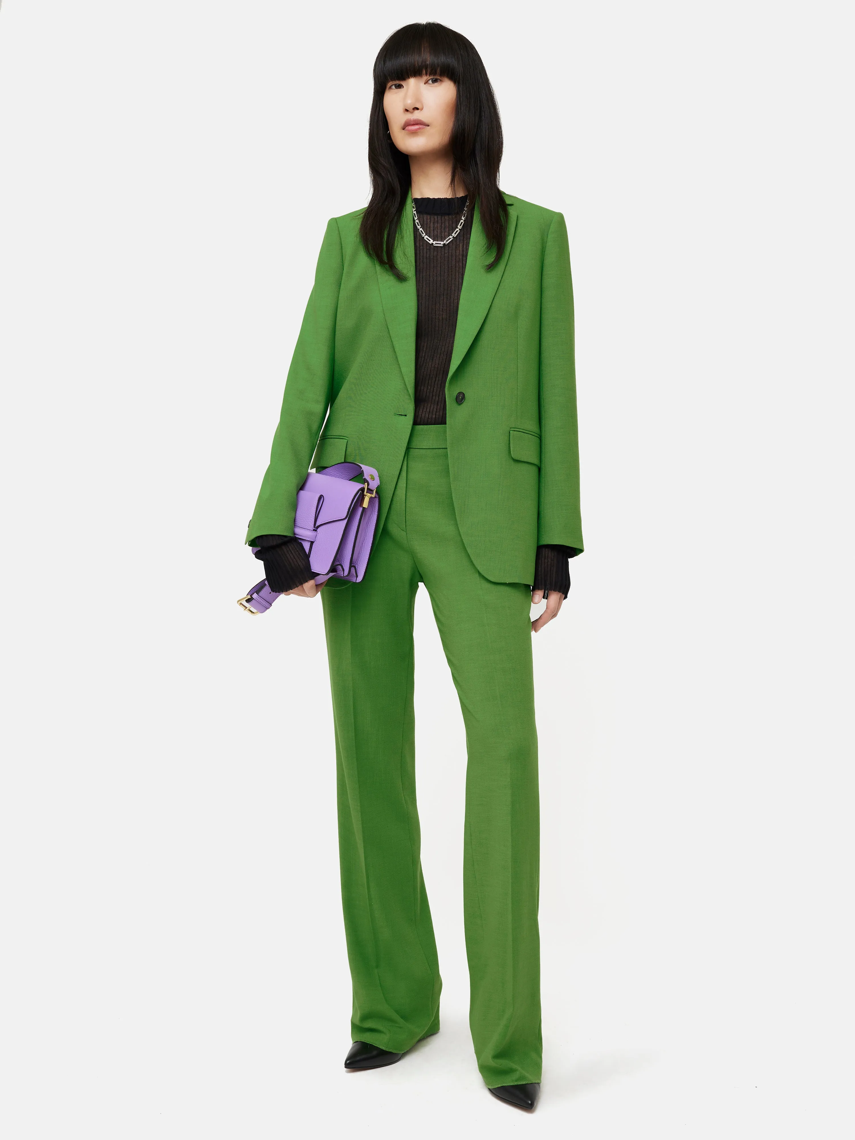 Crosshatch Knox Blazer | Green sold by Jigsaw product image thumbnail 2