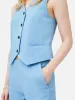 Hopsack Tailored Waistcoat | Blue sold by Jigsaw