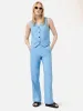 Hopsack Tailored Waistcoat | Blue sold by Jigsaw
