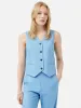Hopsack Tailored Waistcoat | Blue sold by Jigsaw