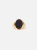 Onyx Oval Signet Ring | Black sold by Jigsaw