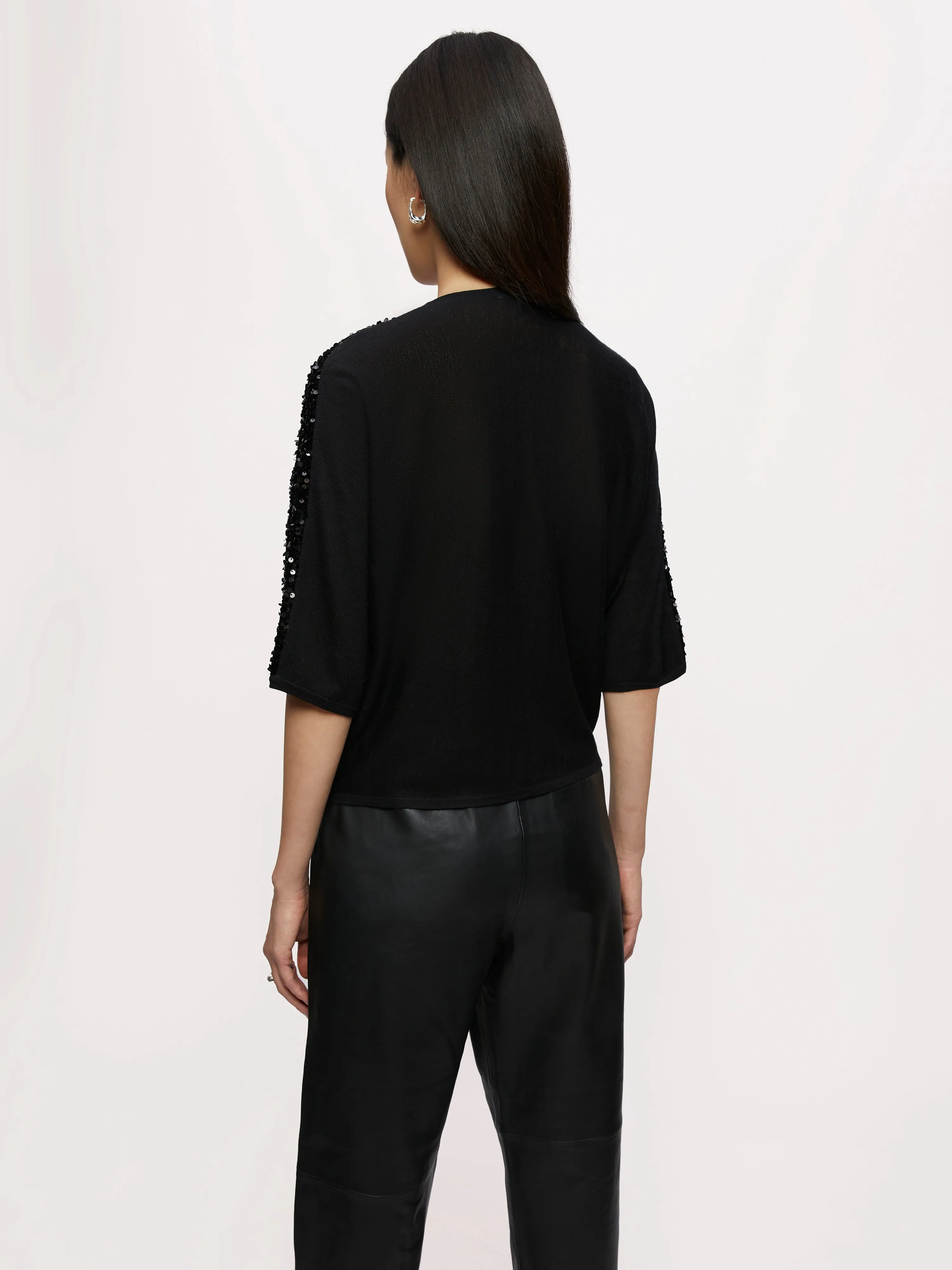 Sequin Velvet Cardigan | Black sold by Jigsaw product image thumbnail 5