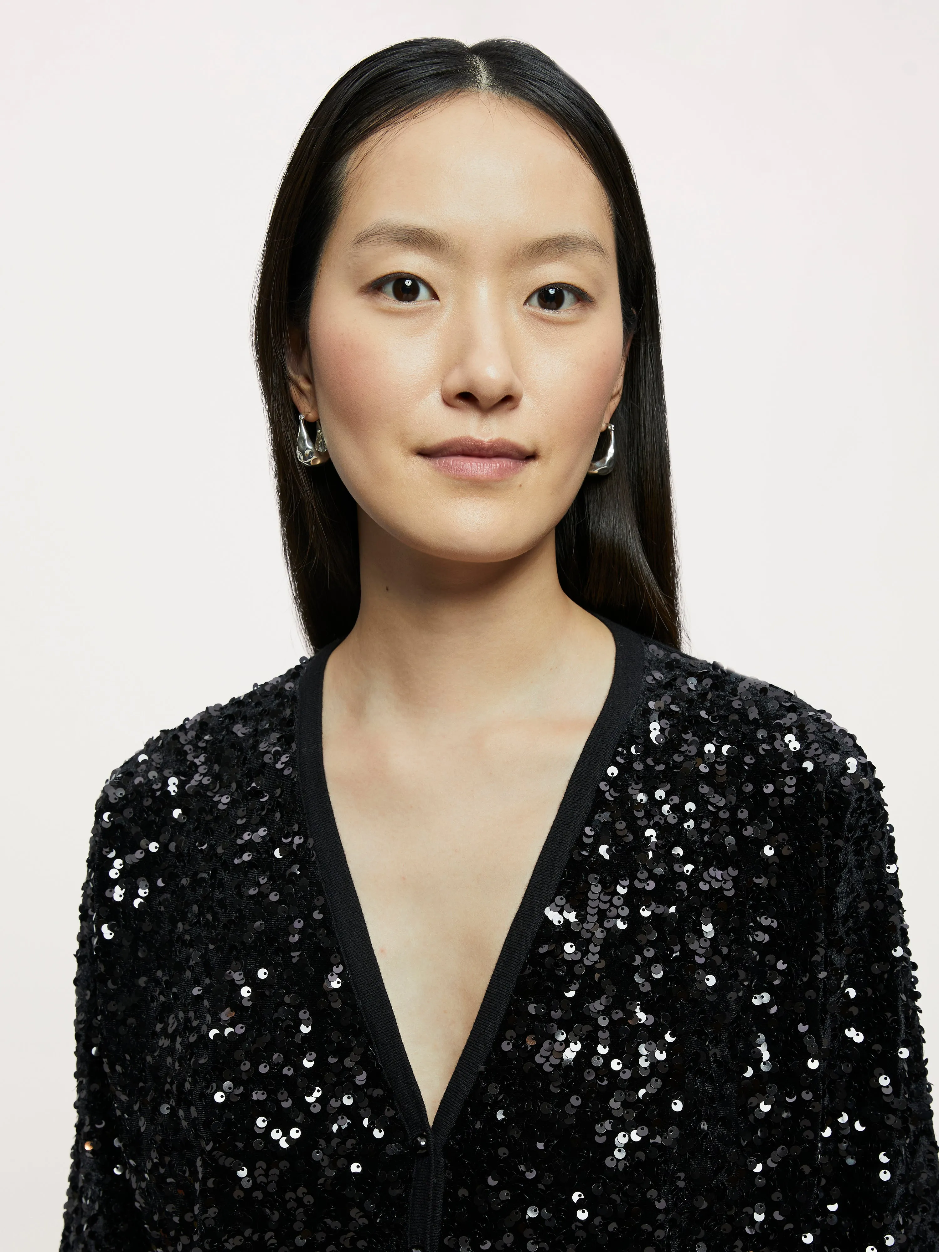 Sequin Velvet Cardigan | Black sold by Jigsaw product image thumbnail 2