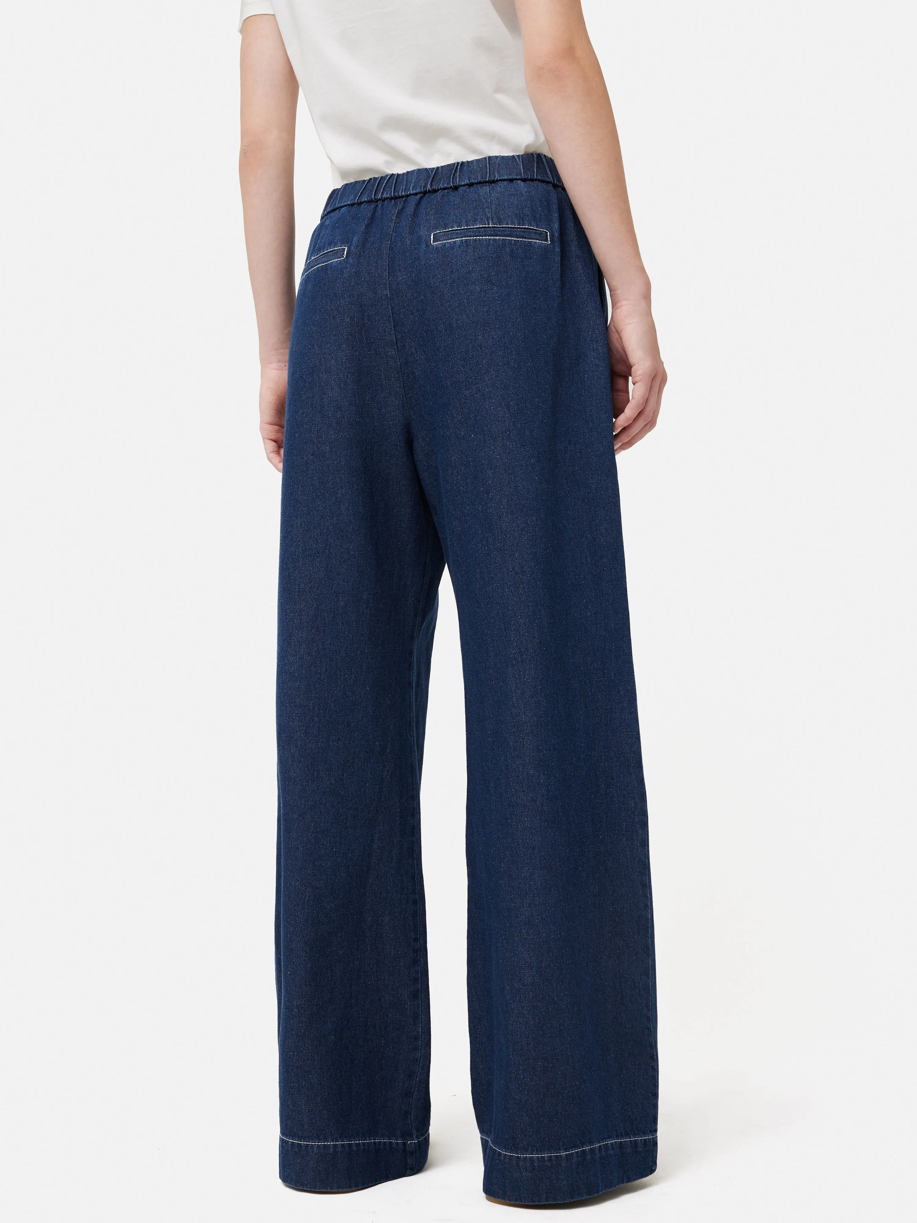 Denim Wide Leg Trouser | Blue sold by Jigsaw product image thumbnail 5