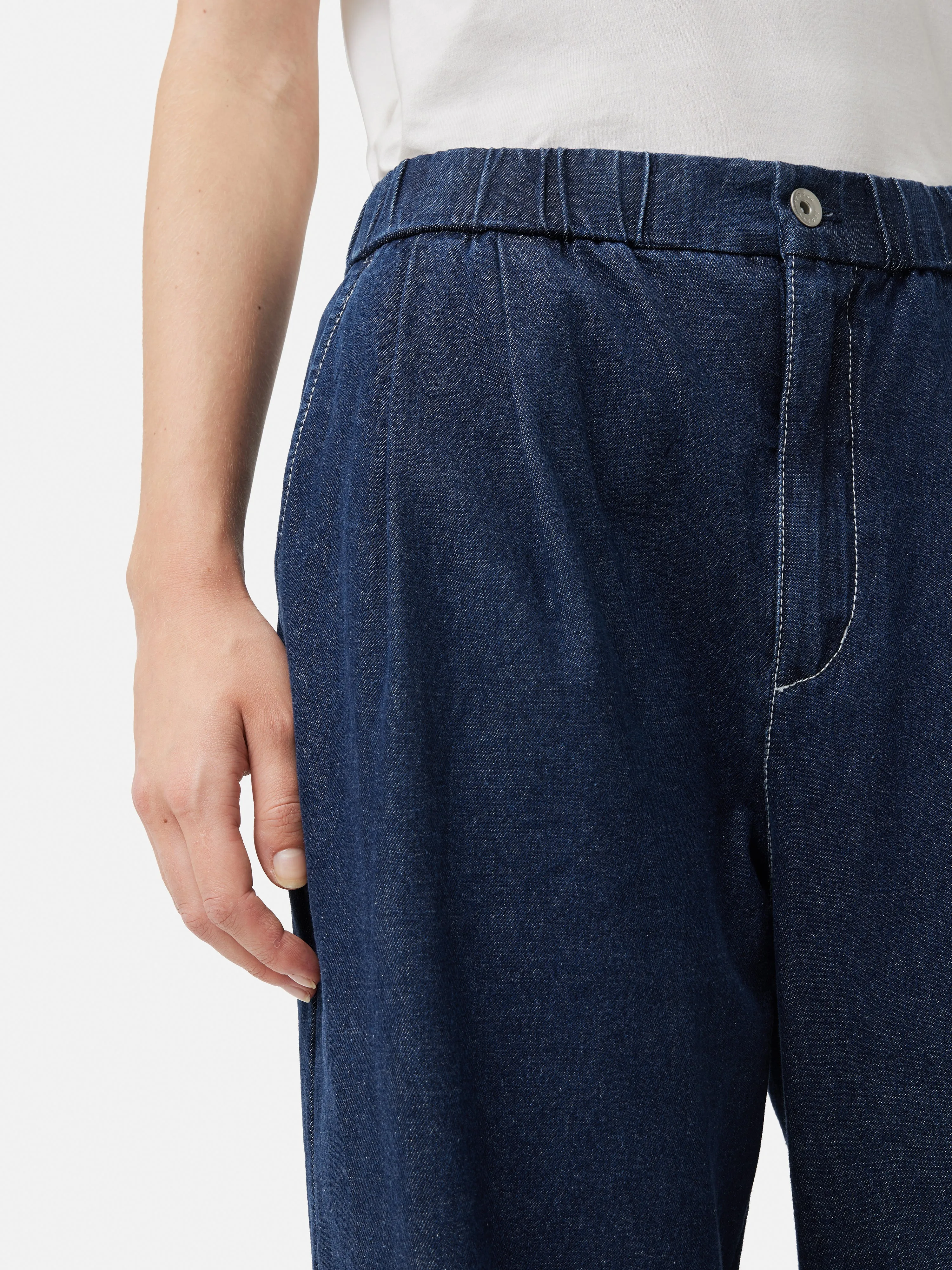Denim Wide Leg Trouser | Blue sold by Jigsaw product image thumbnail 2