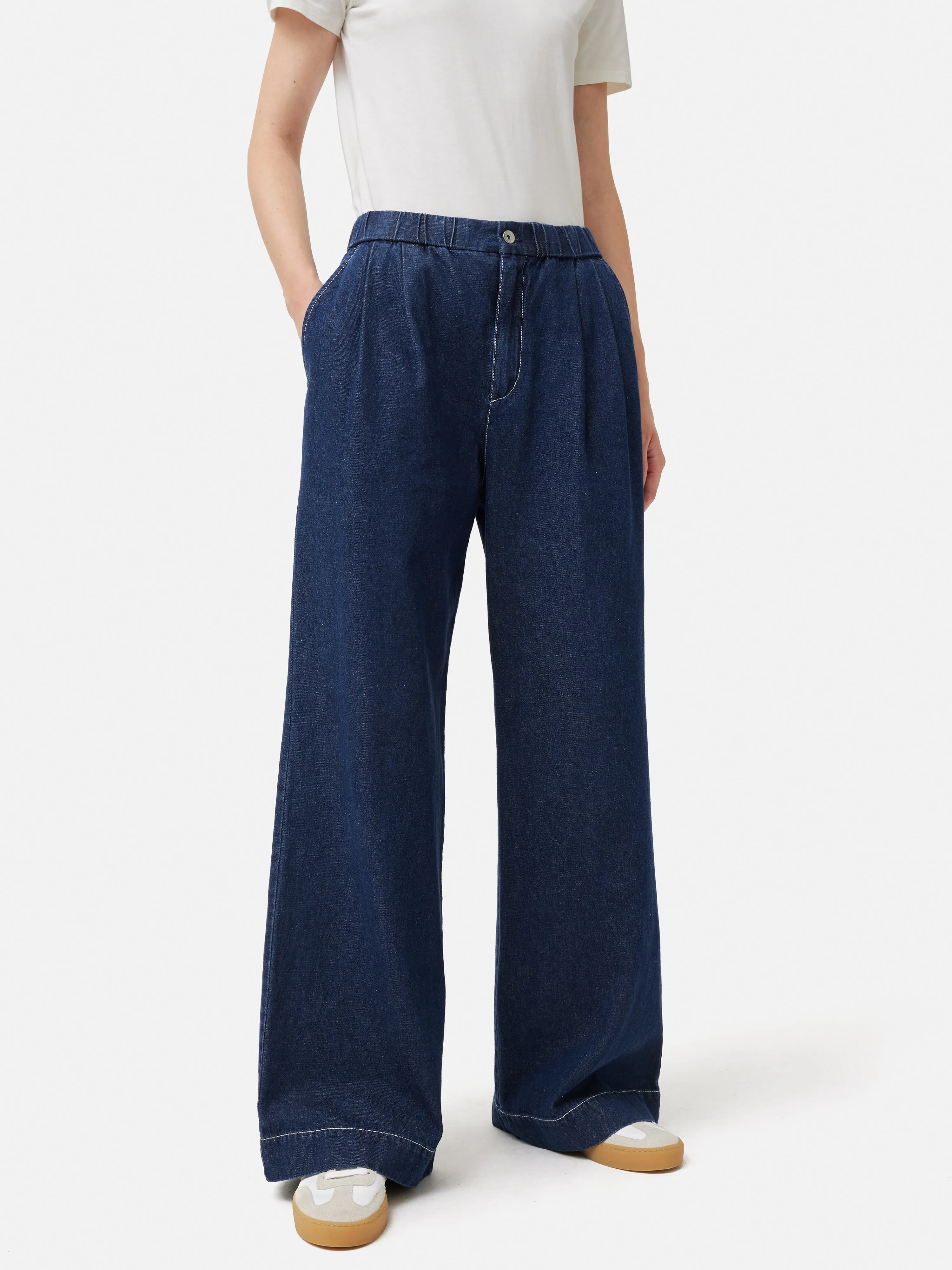 Denim Wide Leg Trouser | Blue sold by Jigsaw product image thumbnail 3